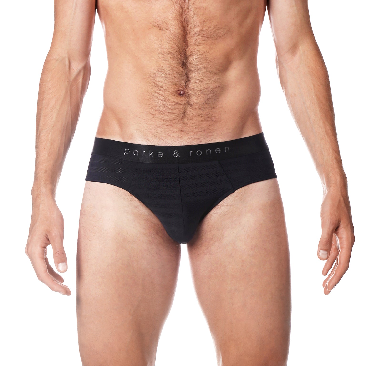NEW ARRIVAL- Black Nylon Pointelle Low Rise Brief