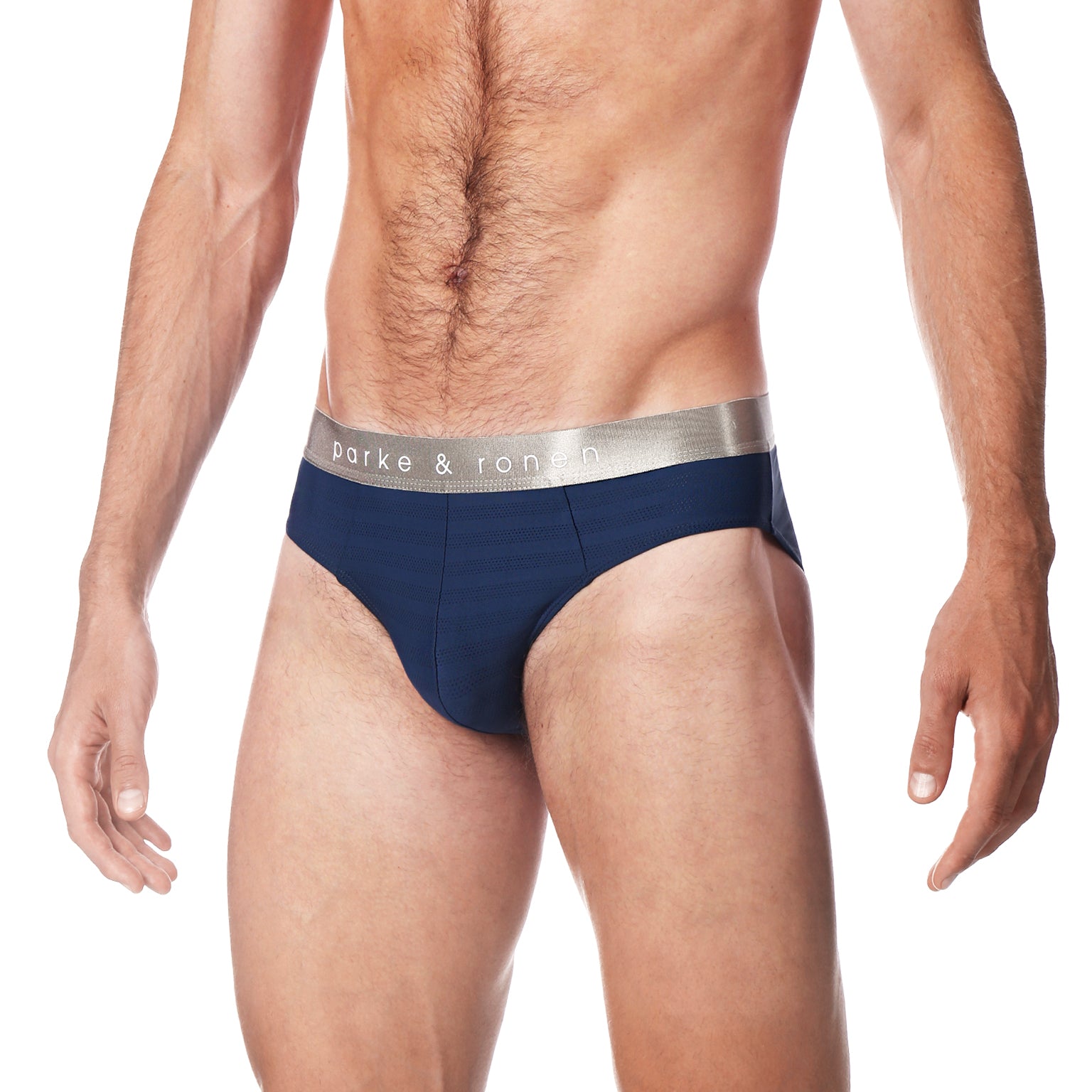 Mako Blue Nylon Pointelle Low Rise Brief