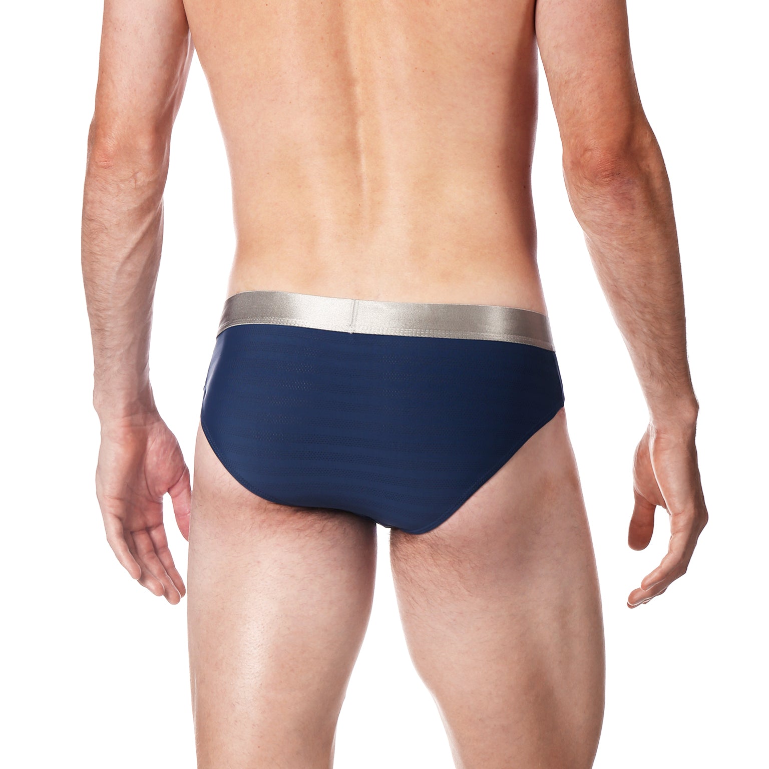 Mako Blue Nylon Pointelle Low Rise Brief