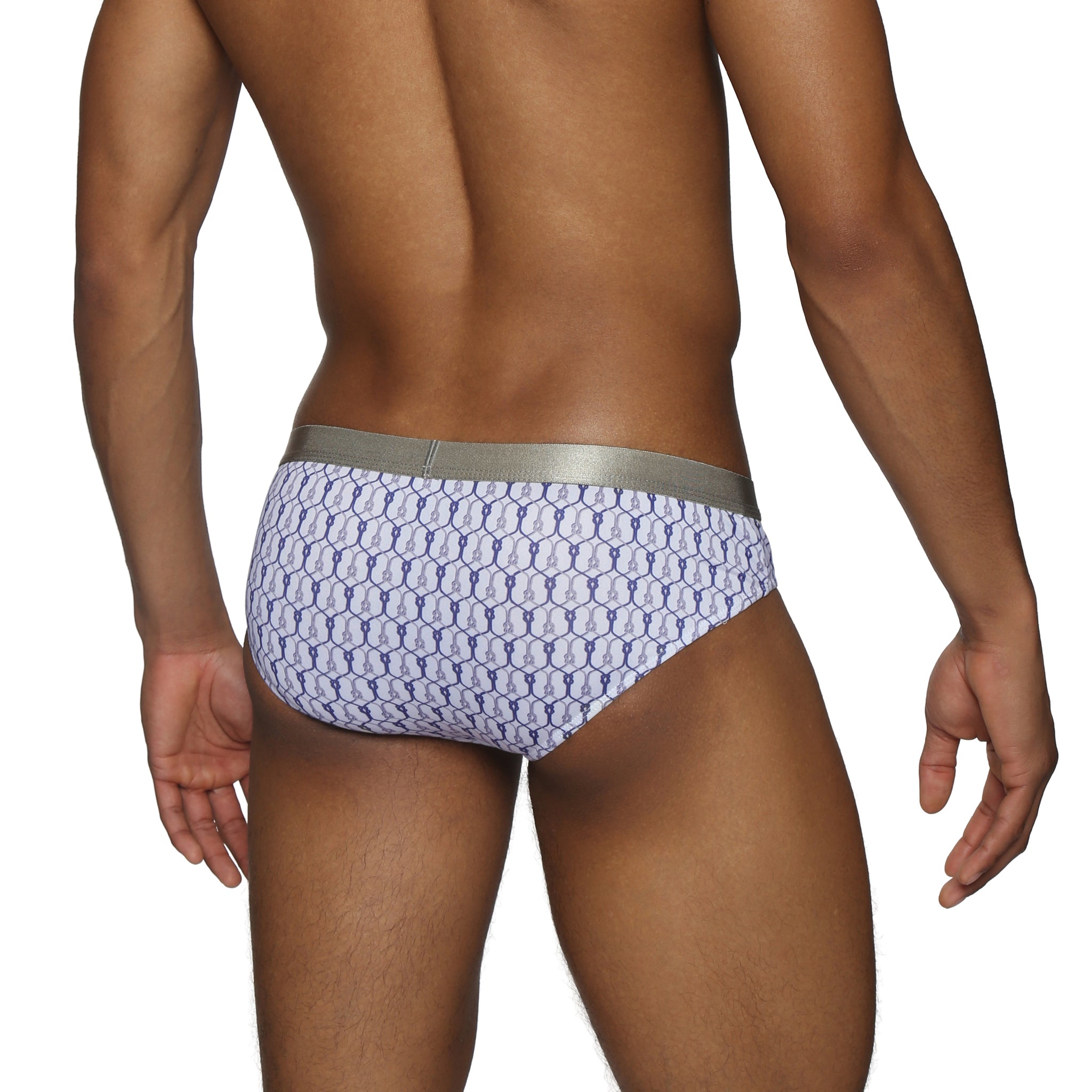 Blue Sailor's Knot Printed Low Rise Brief - Parke & Ronen