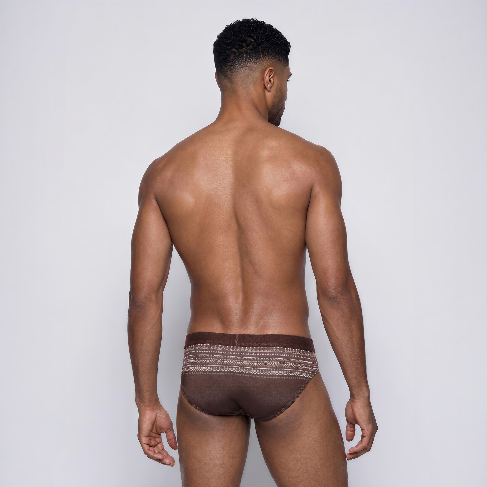 NEW- Mahogany Fair Isle Printed Low Rise Brief
