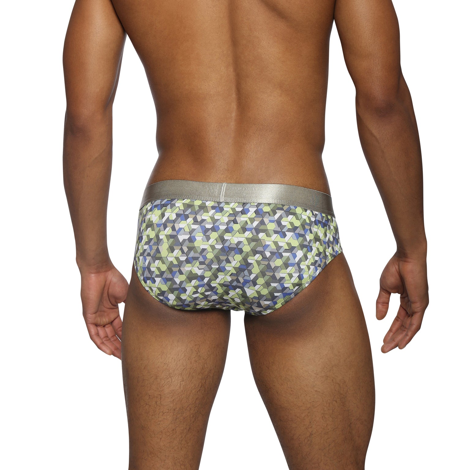 NEW- Lime Honey Comb Printed Low Rise Brief