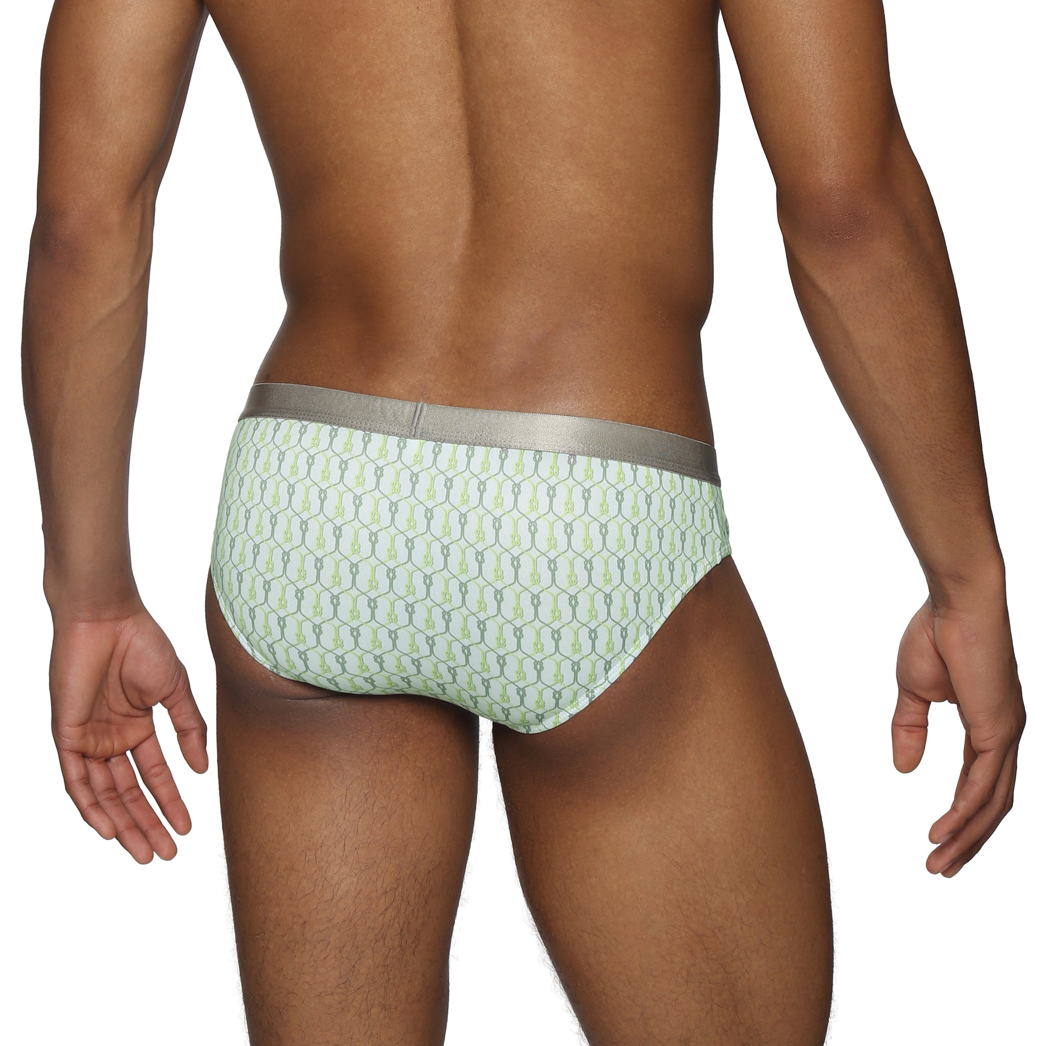 Lime Sailor's Knot Printed Low Rise Brief - Parke & Ronen