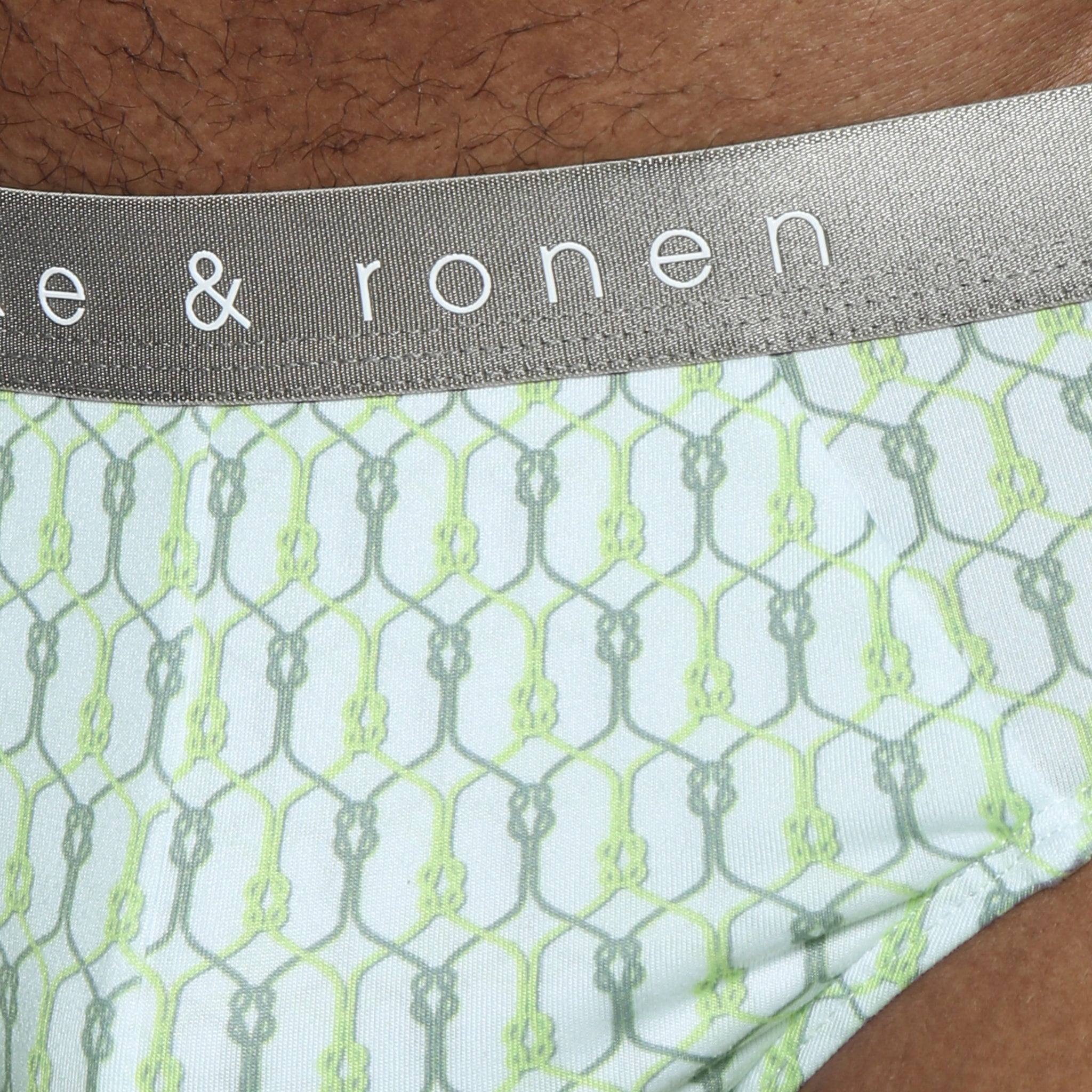 Lime Sailor's Knot Printed Low Rise Brief - Parke & Ronen