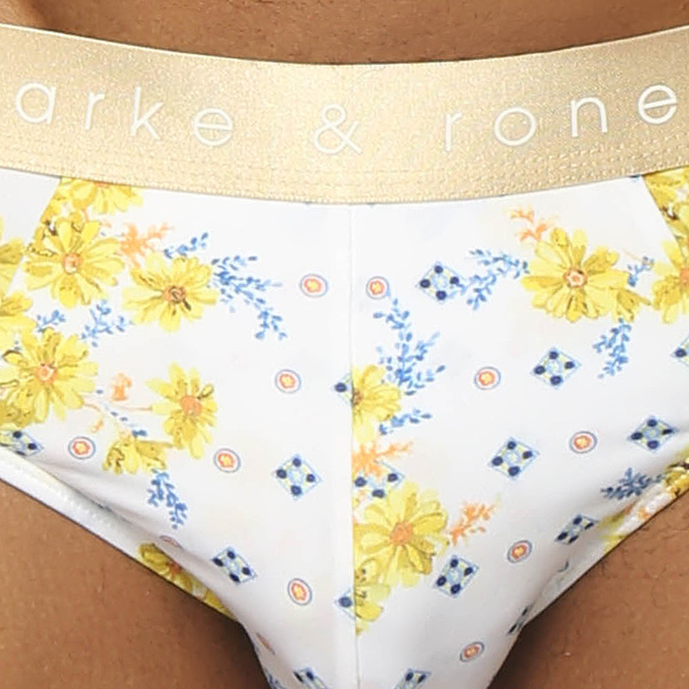 SPRING '24- Posies Yellow Print Low Rise Brief