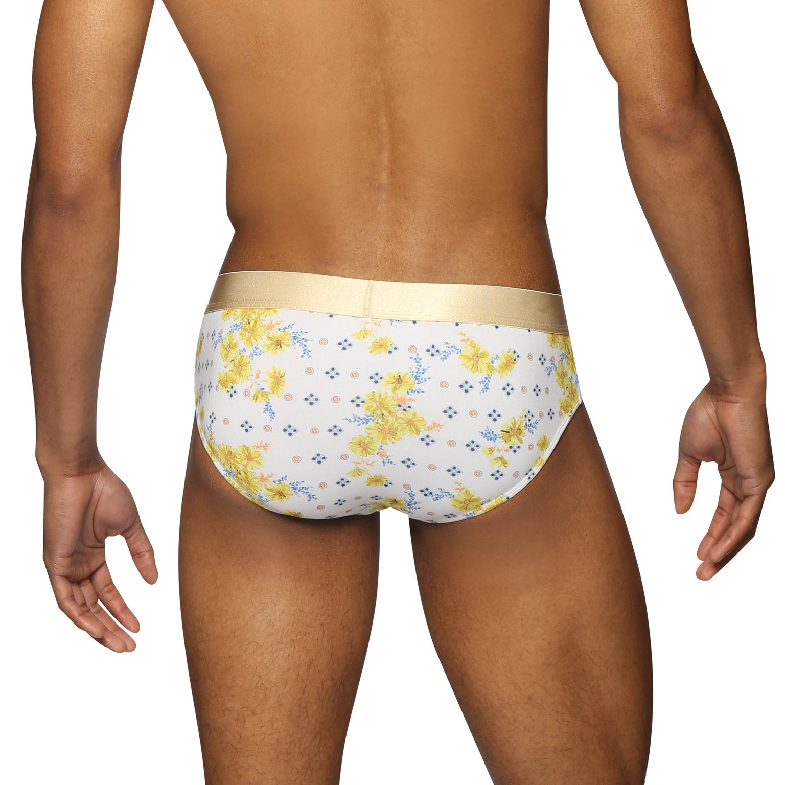 SPRING '24- Posies Yellow Print Low Rise Brief