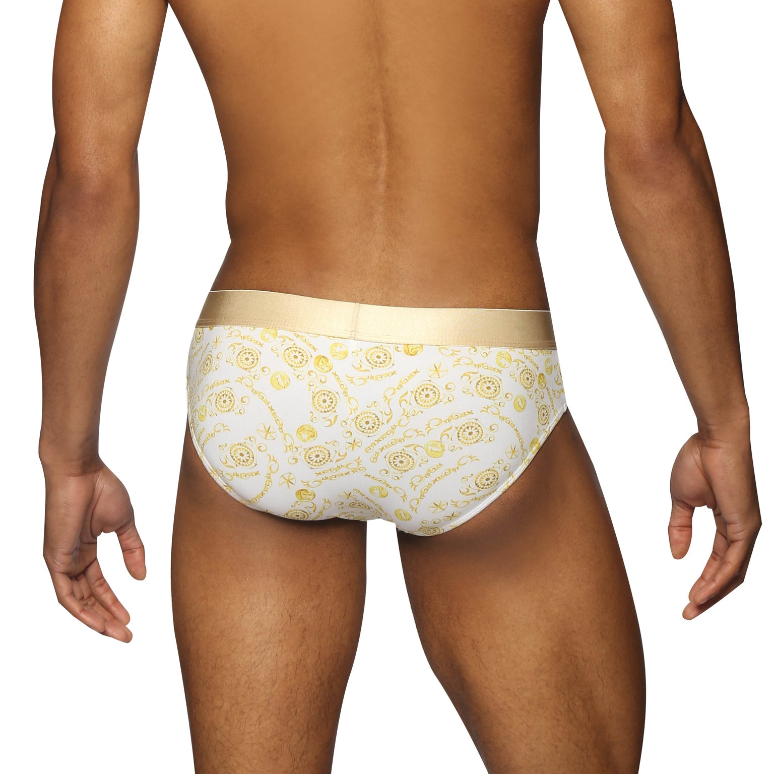SPRING '24- Roman Coins Gold Print Low Rise Brief