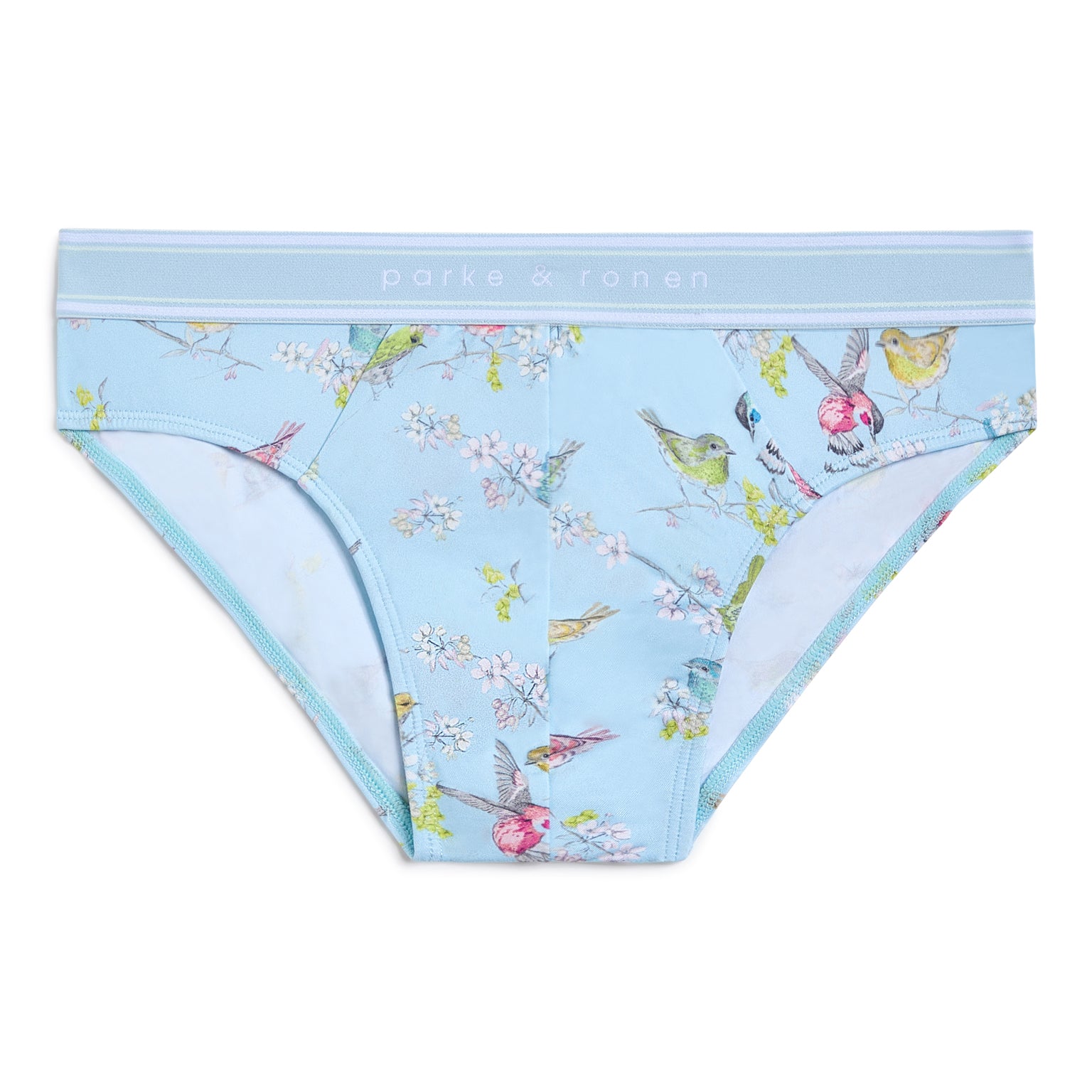NEW SPRING '25- Bird Song Blue Printed Low Rise Brief - Parke & Ronen