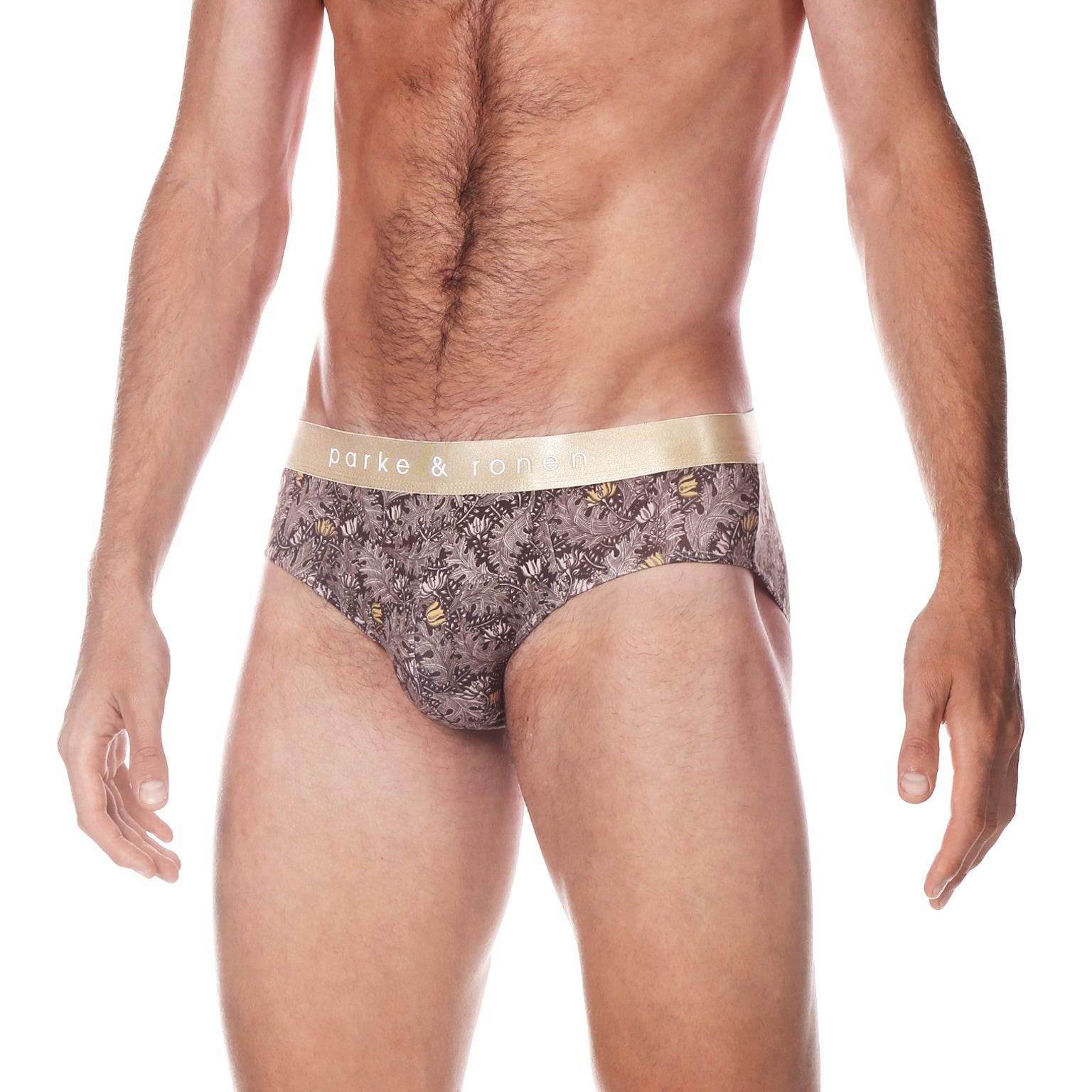 Gold Cassini Print Low Rise Brief