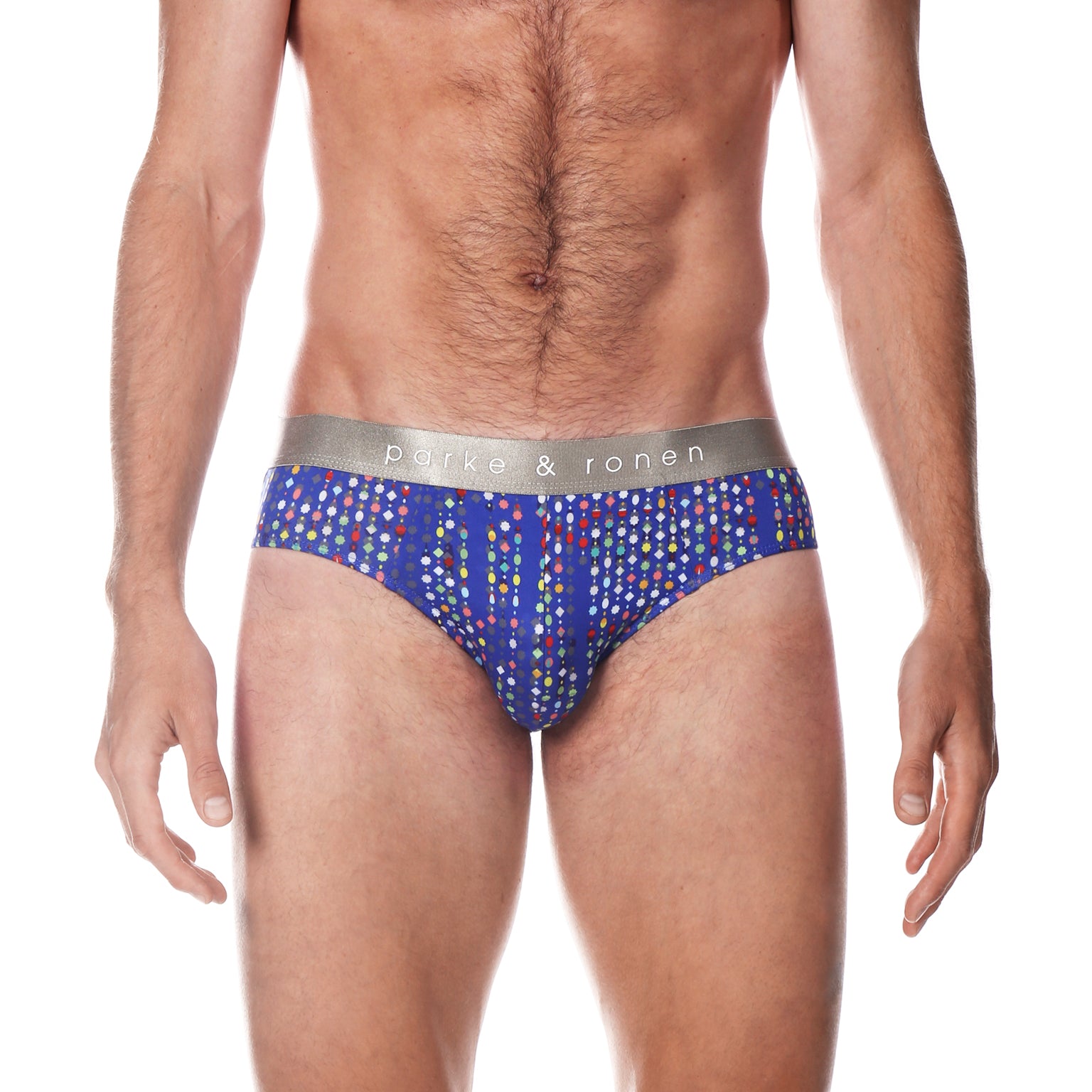 Royal Blue Gala Print Low Rise Brief