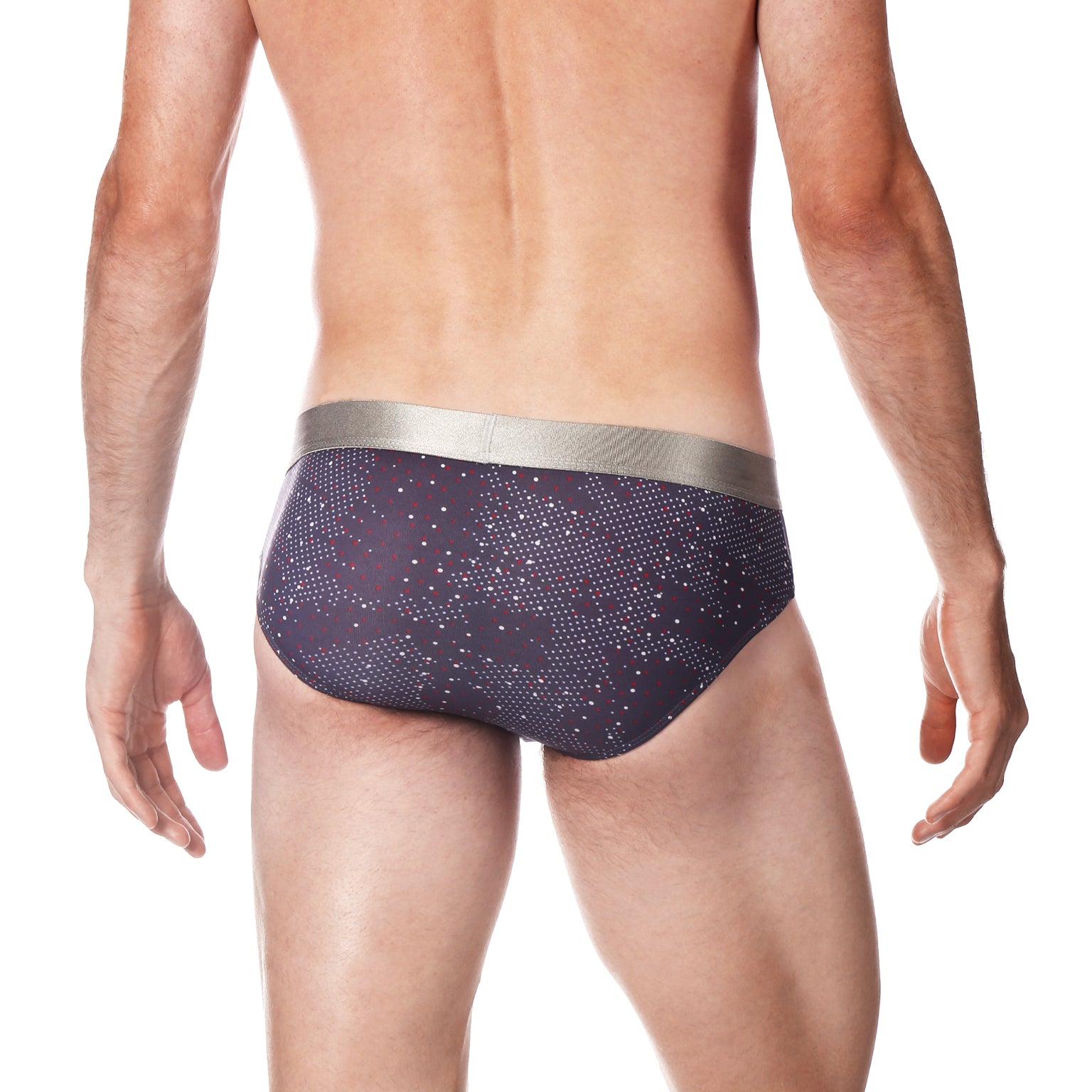 NEW ARRIVAL- Steel Grey Andromeda Print Low Rise Brief