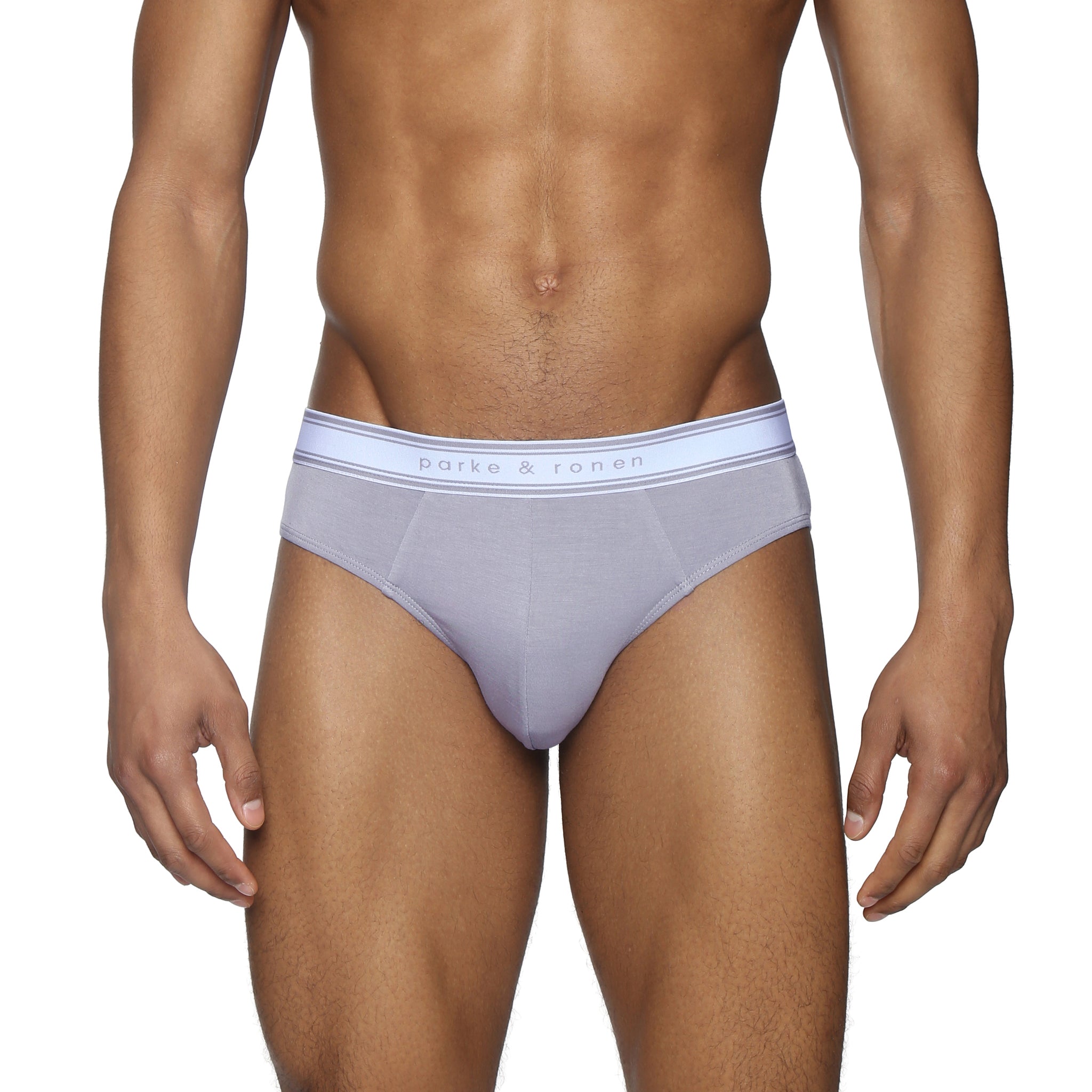 Mist Grey Retro Low Rise Brief - Parke & Ronen