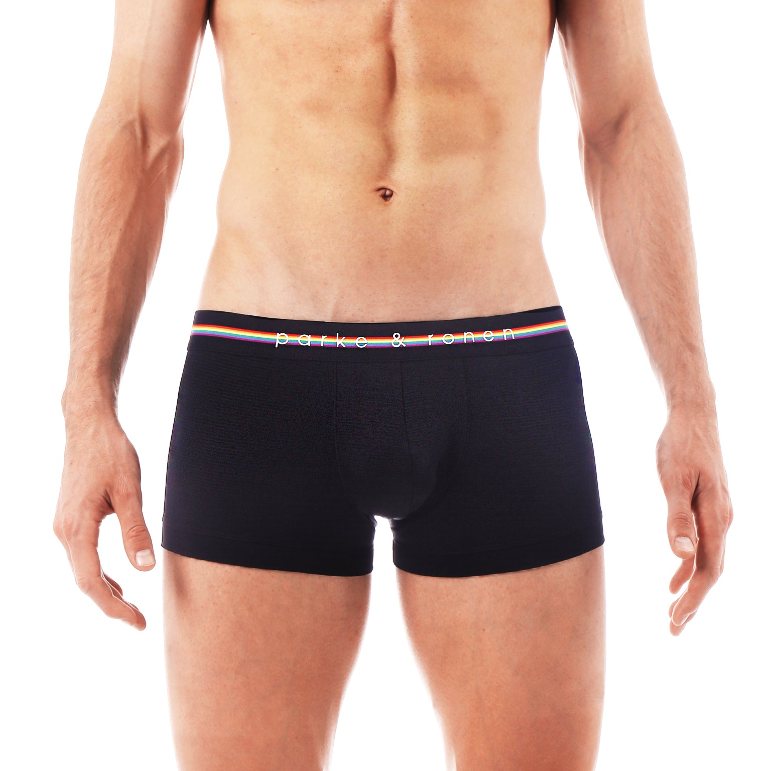 LIMITED PRIDE EDITION- Black Heather Mesh Low Rise Trunk