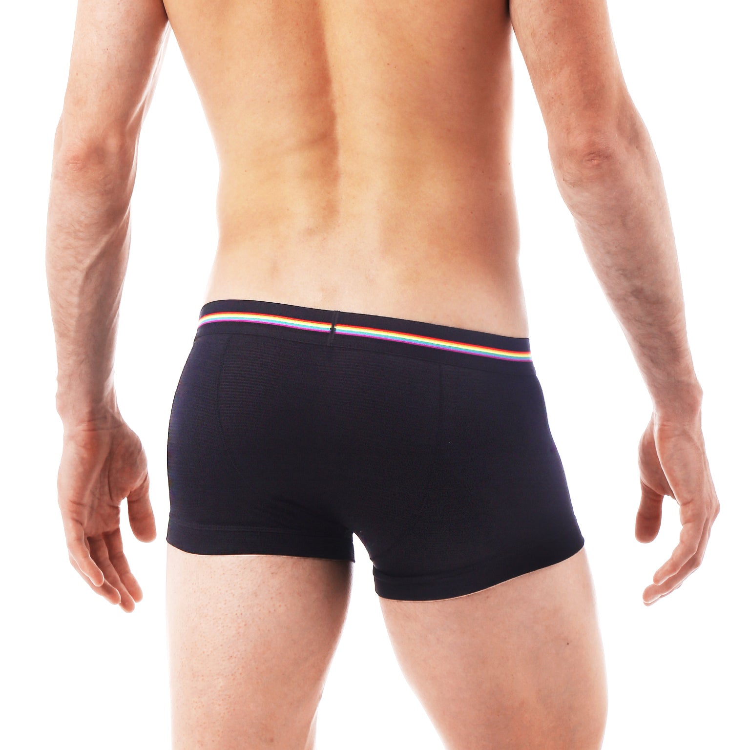 LIMITED PRIDE EDITION- Black Heather Mesh Low Rise Trunk