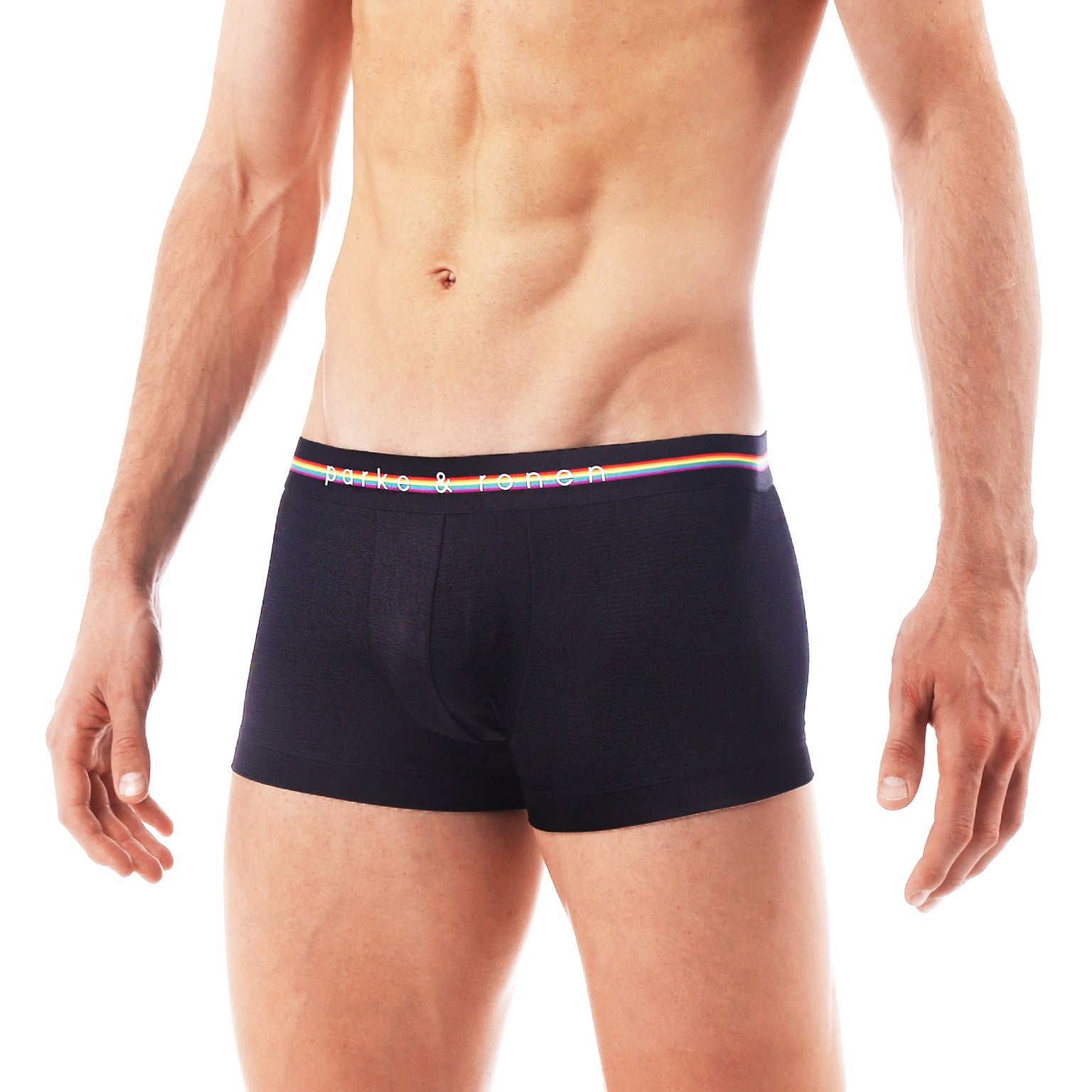 LIMITED PRIDE EDITION- Black Heather Mesh Low Rise Trunk