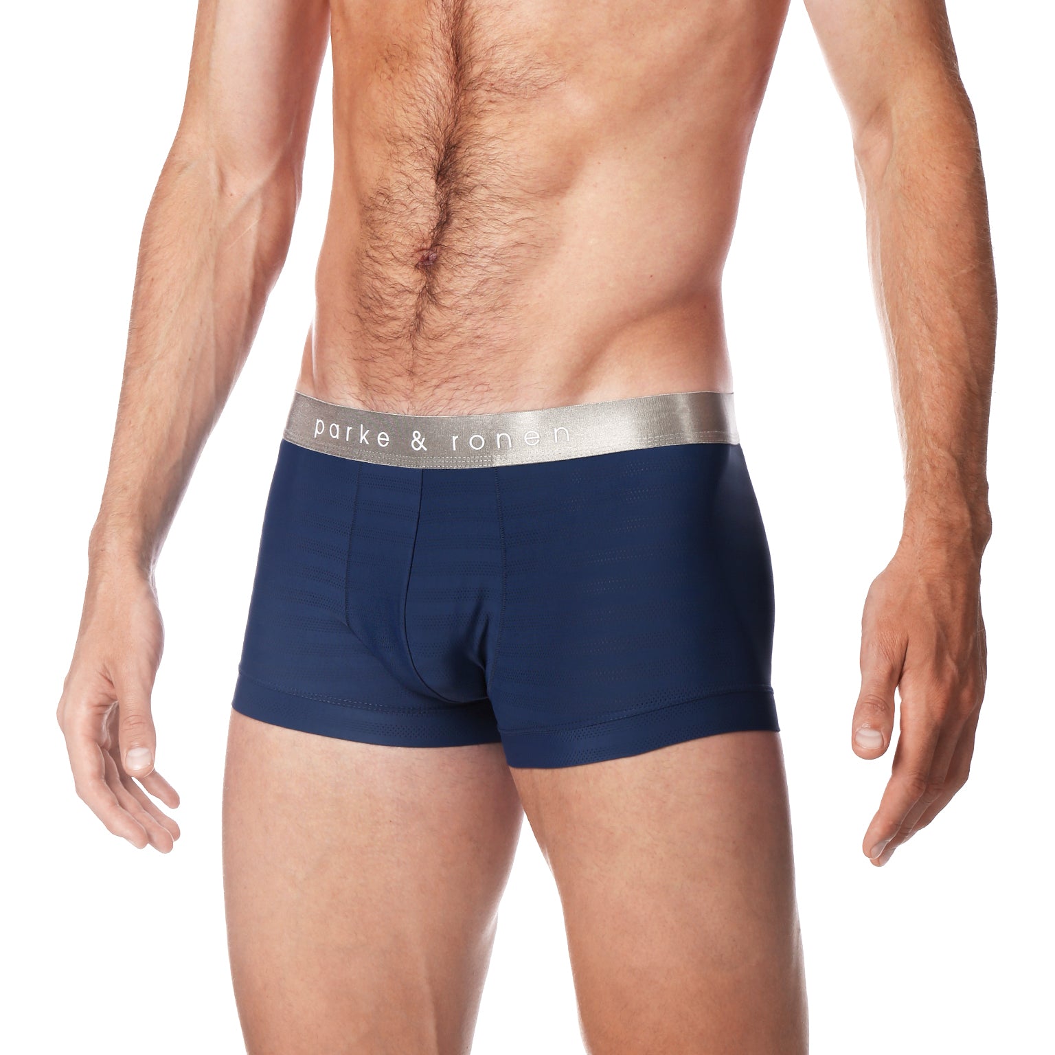 Mako Blue Nylon Pointelle Low Rise Trunk