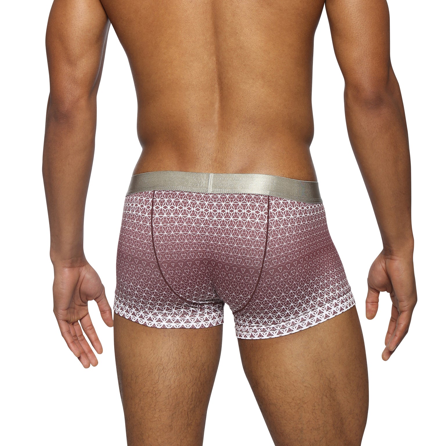 NEW- Burgundy Horizon Printed Low Rise Trunk