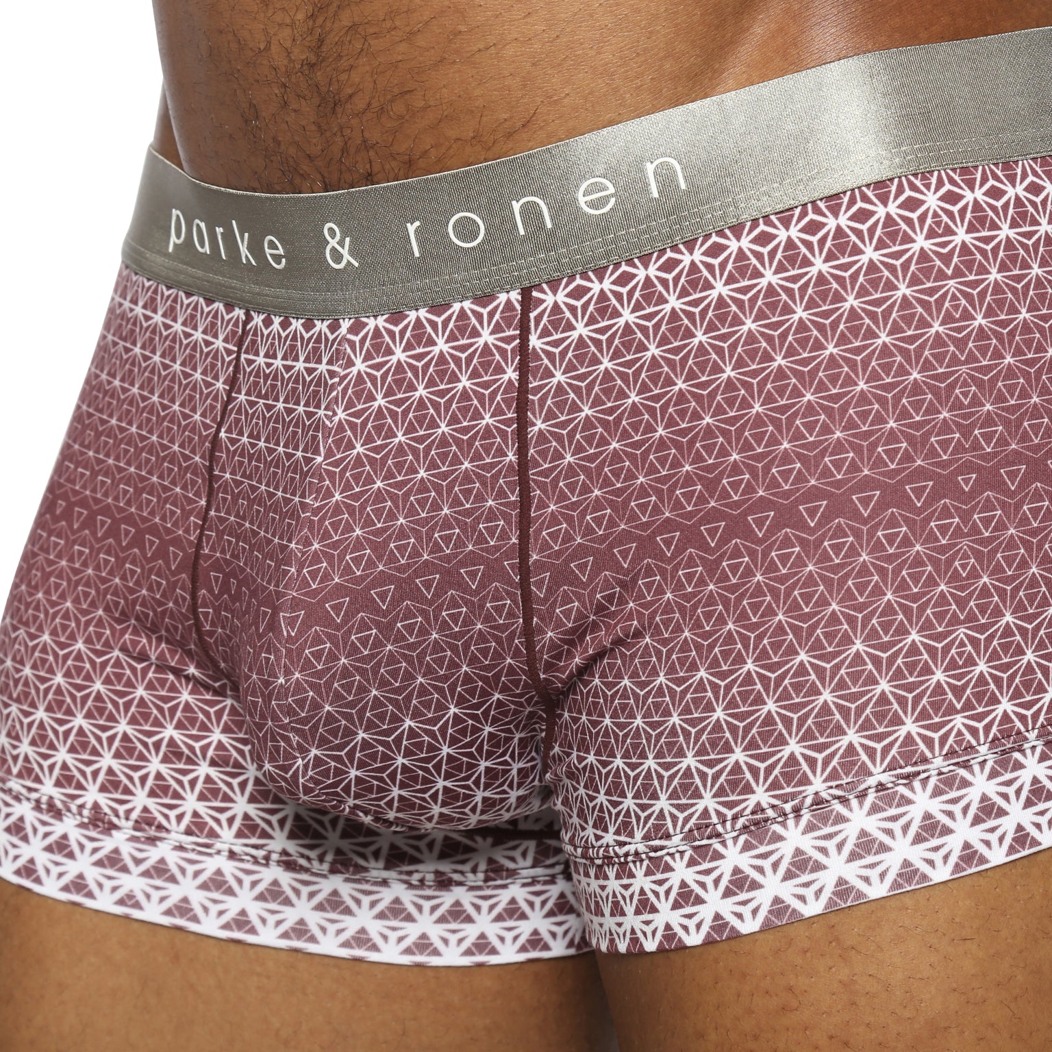 NEW- Burgundy Horizon Printed Low Rise Trunk
