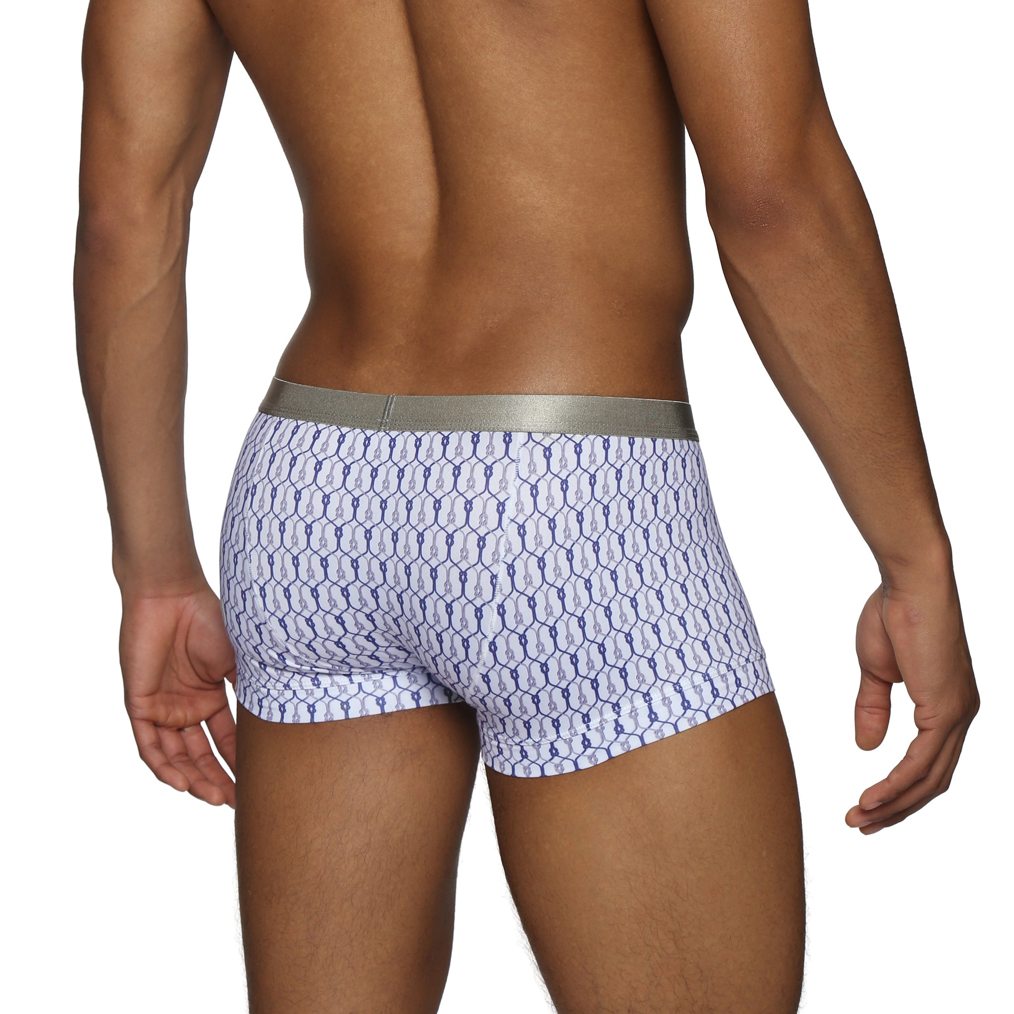 Blue Sailor's Knot Printed Low Rise Trunk - Parke & Ronen