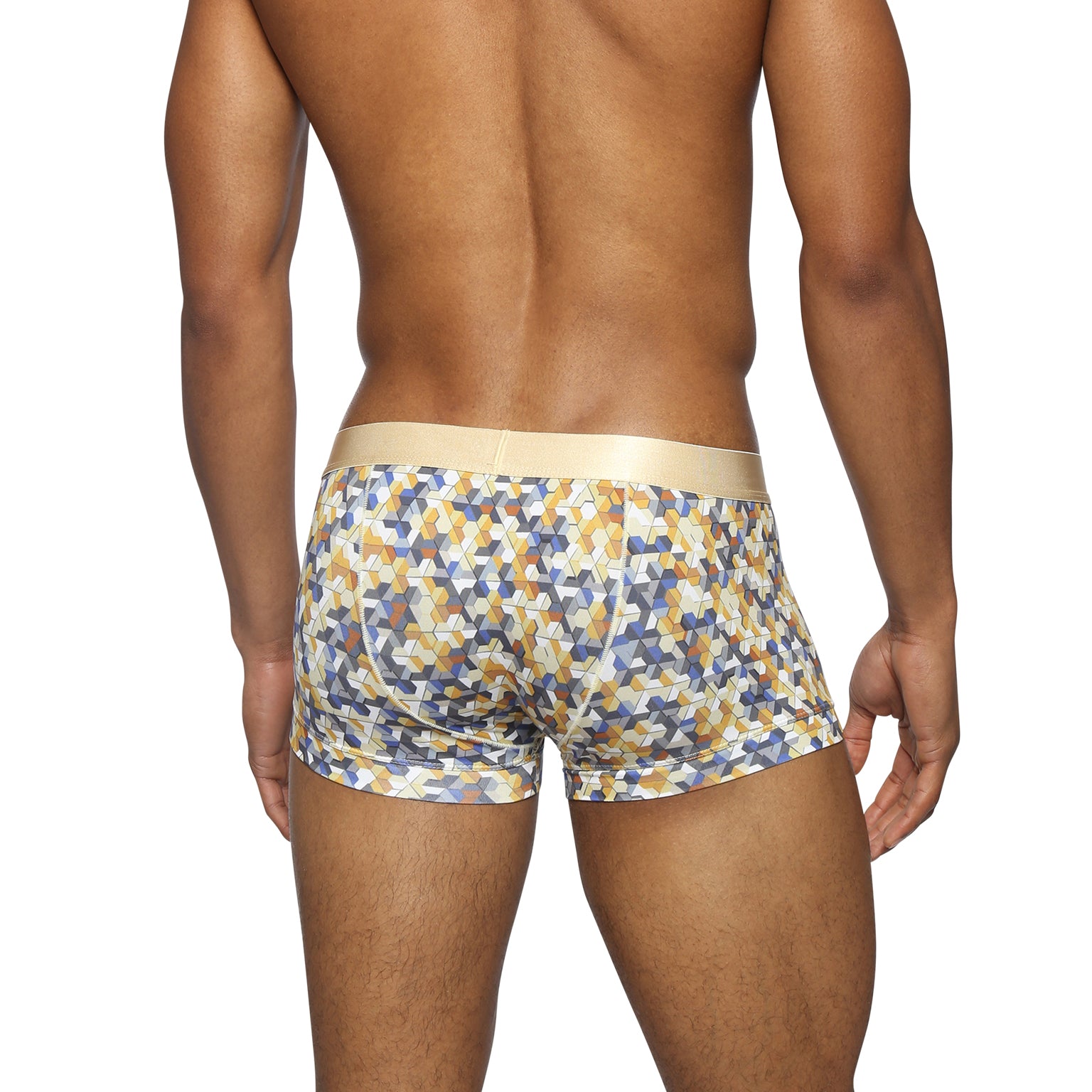 NEW- Gold Honey Comb Printed Low Rise Trunk