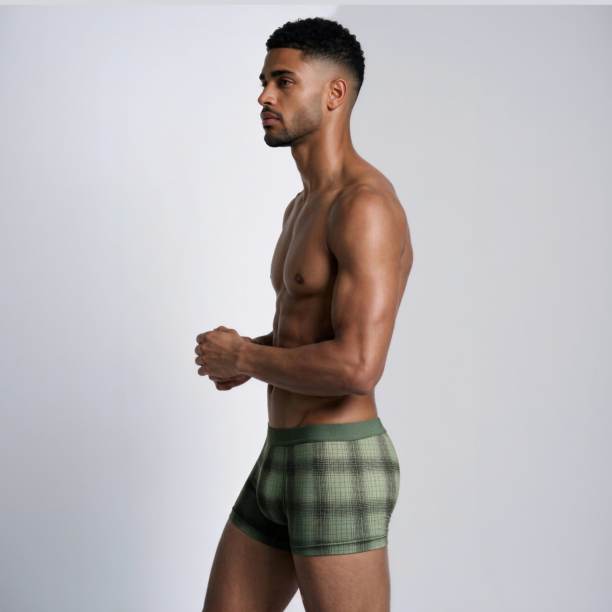 NEW- Juniper Harris Check Printed Low Rise Trunk