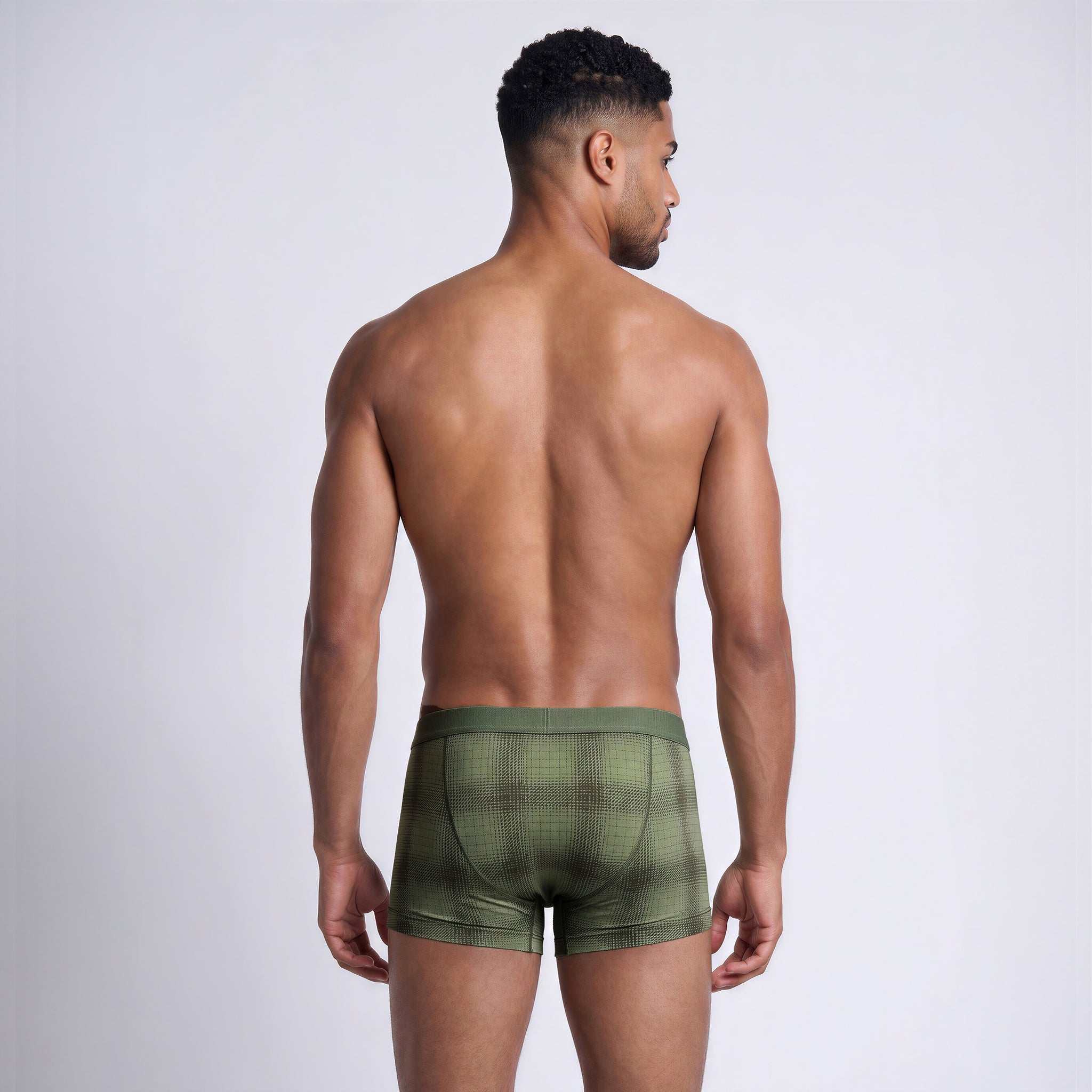 NEW- Juniper Harris Check Printed Low Rise Trunk