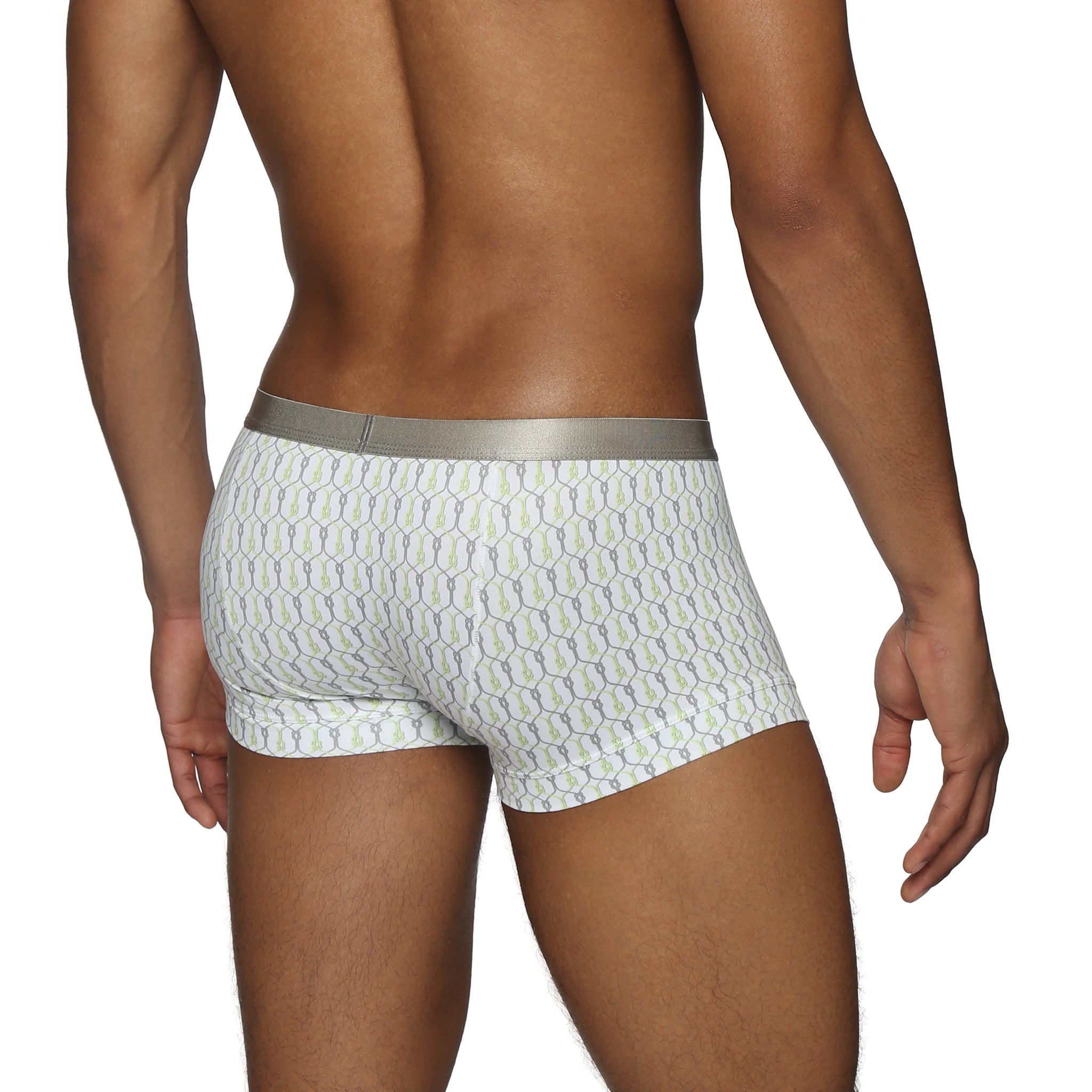 Lime Sailor's Knot Printed Low Rise Trunk - Parke & Ronen