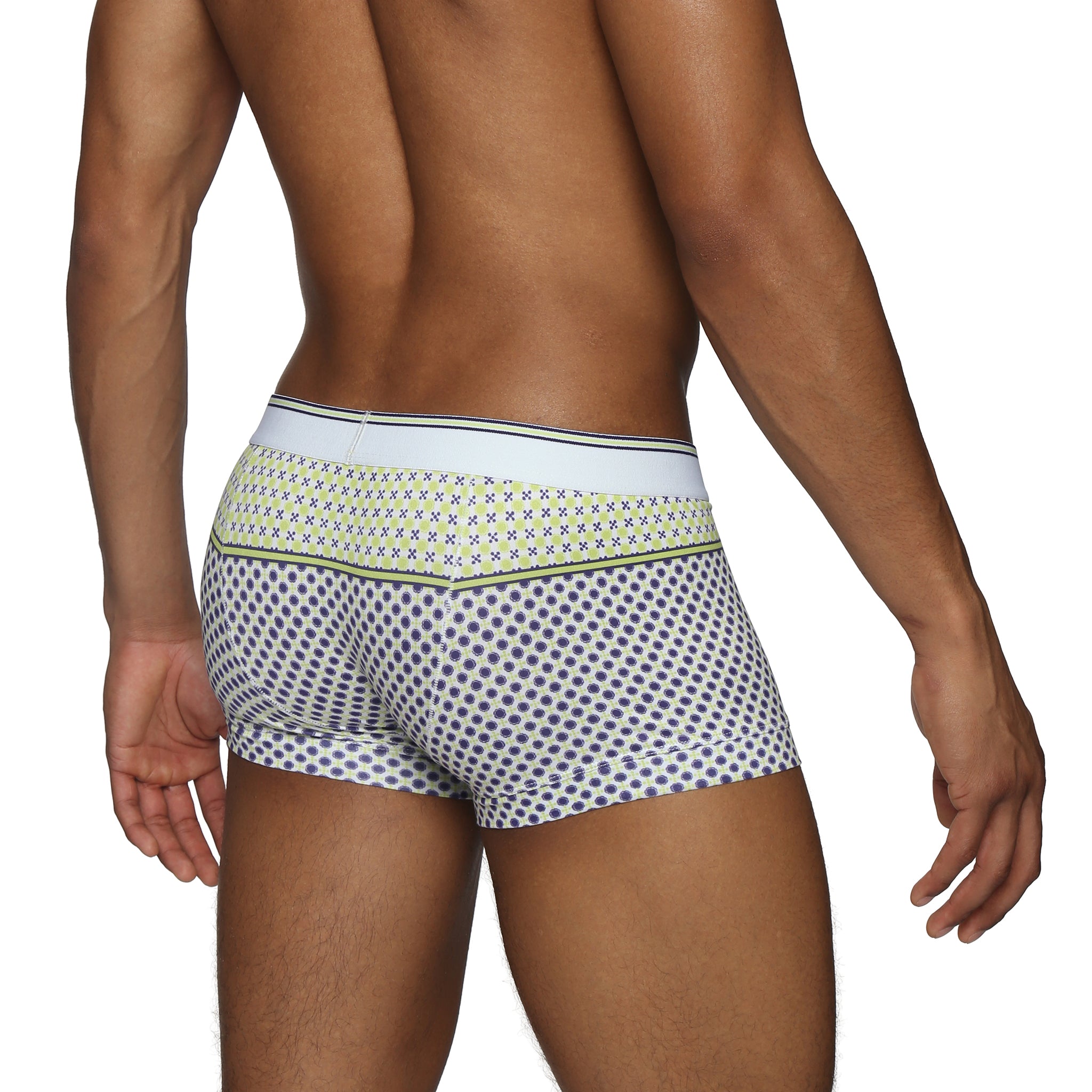 Zest Lattice Printed Low Rise Trunk - Parke & Ronen