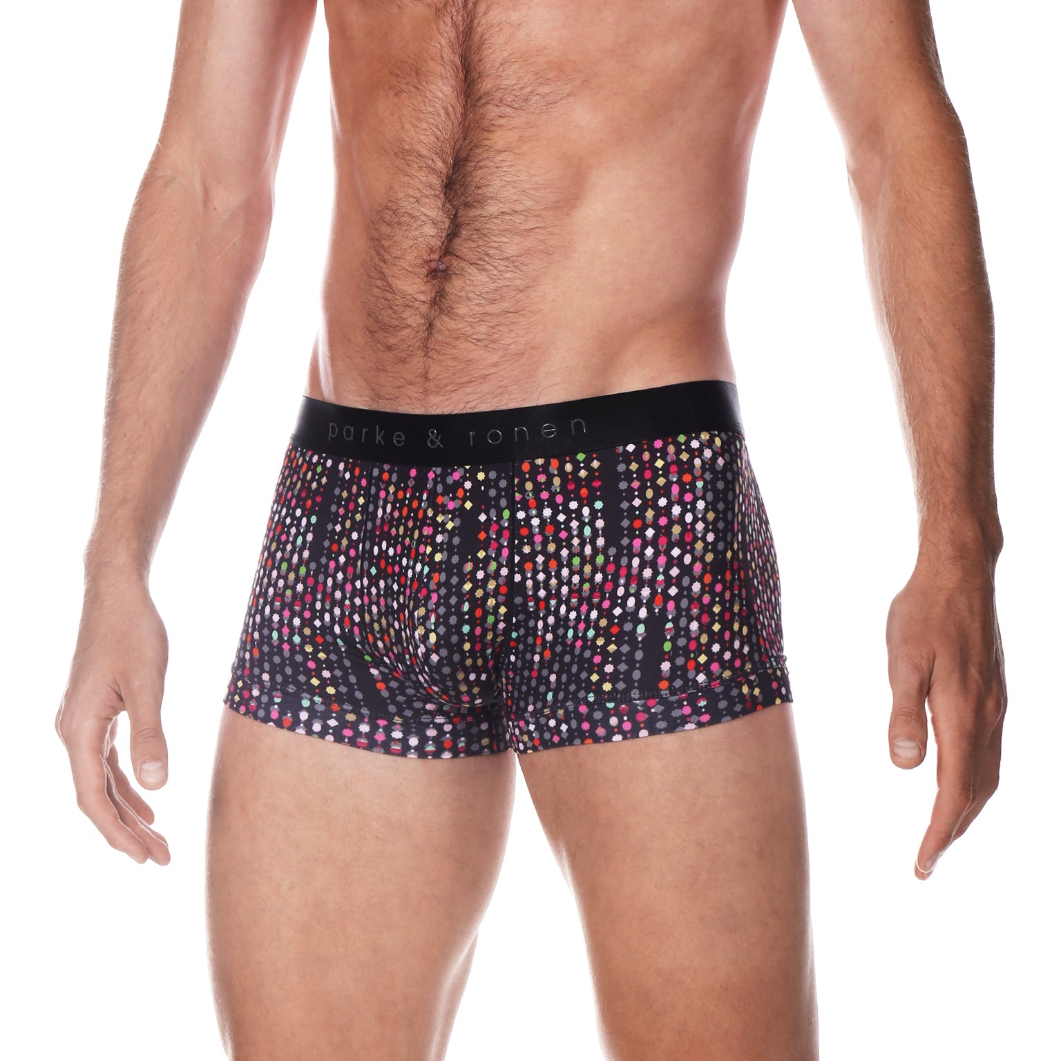 HOLIDAY EXCLUSIVE- Jet Black Gala Print Low Rise Trunk