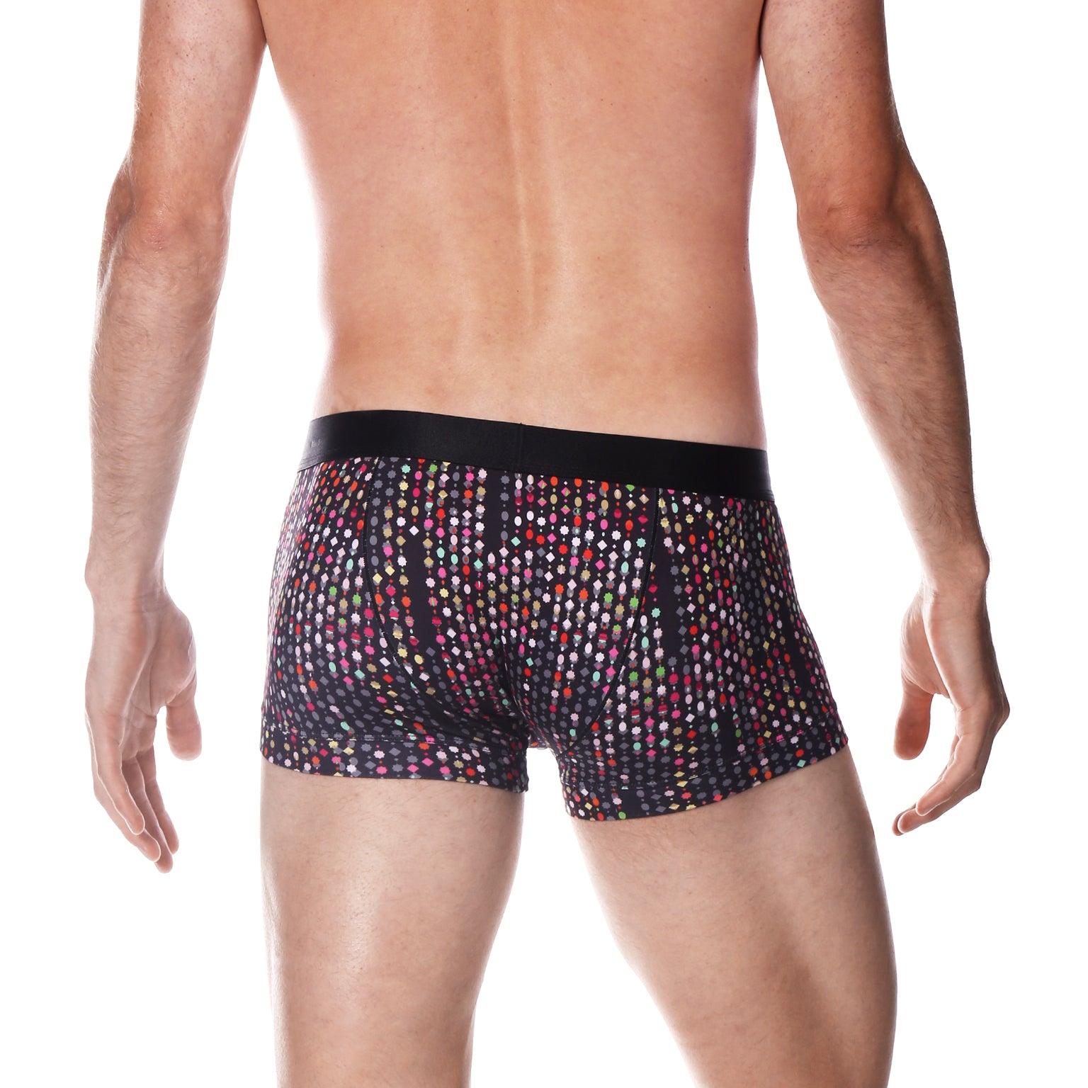 Jet Black Gala Print Low Rise Trunk