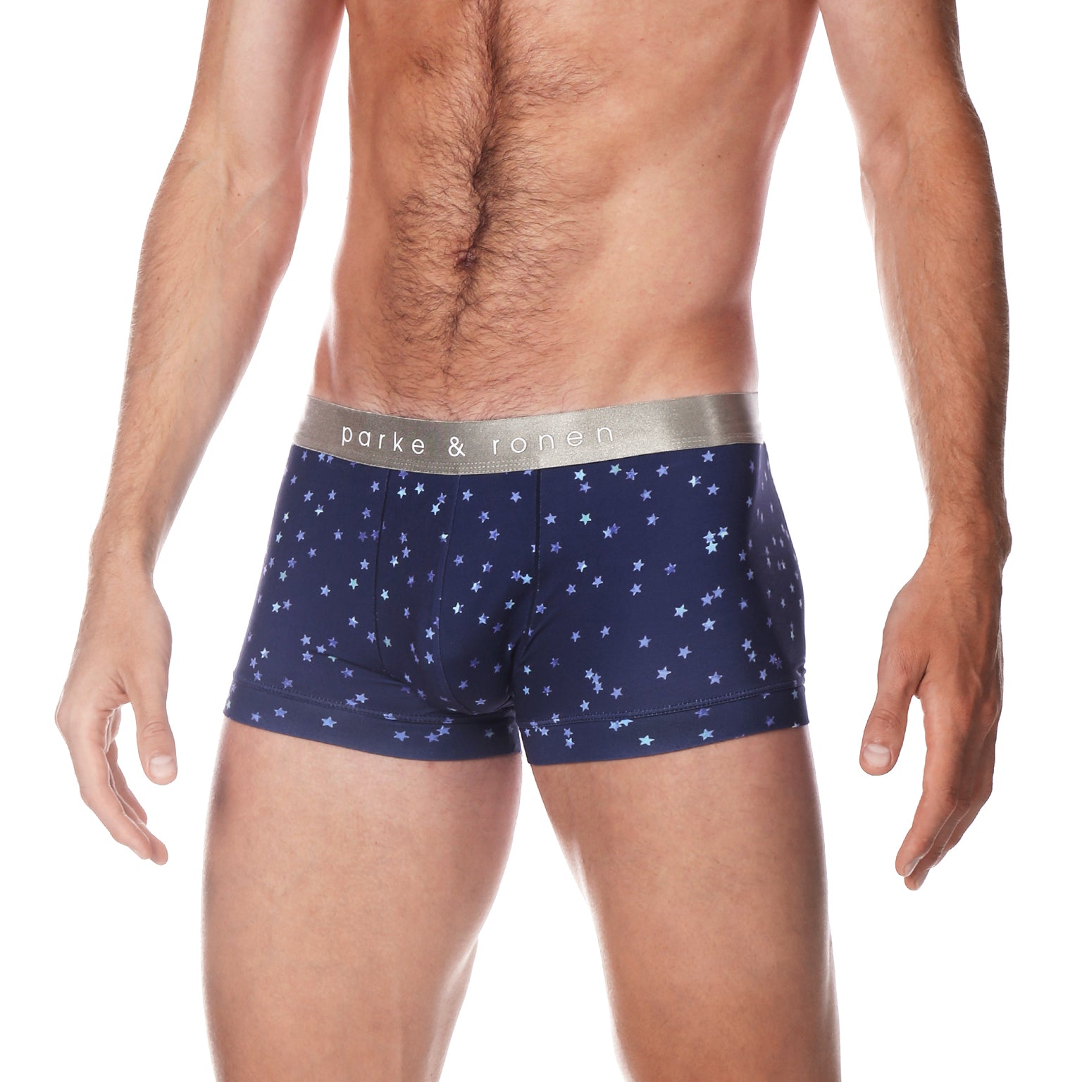 Navy Galileo Print Low Rise Trunk