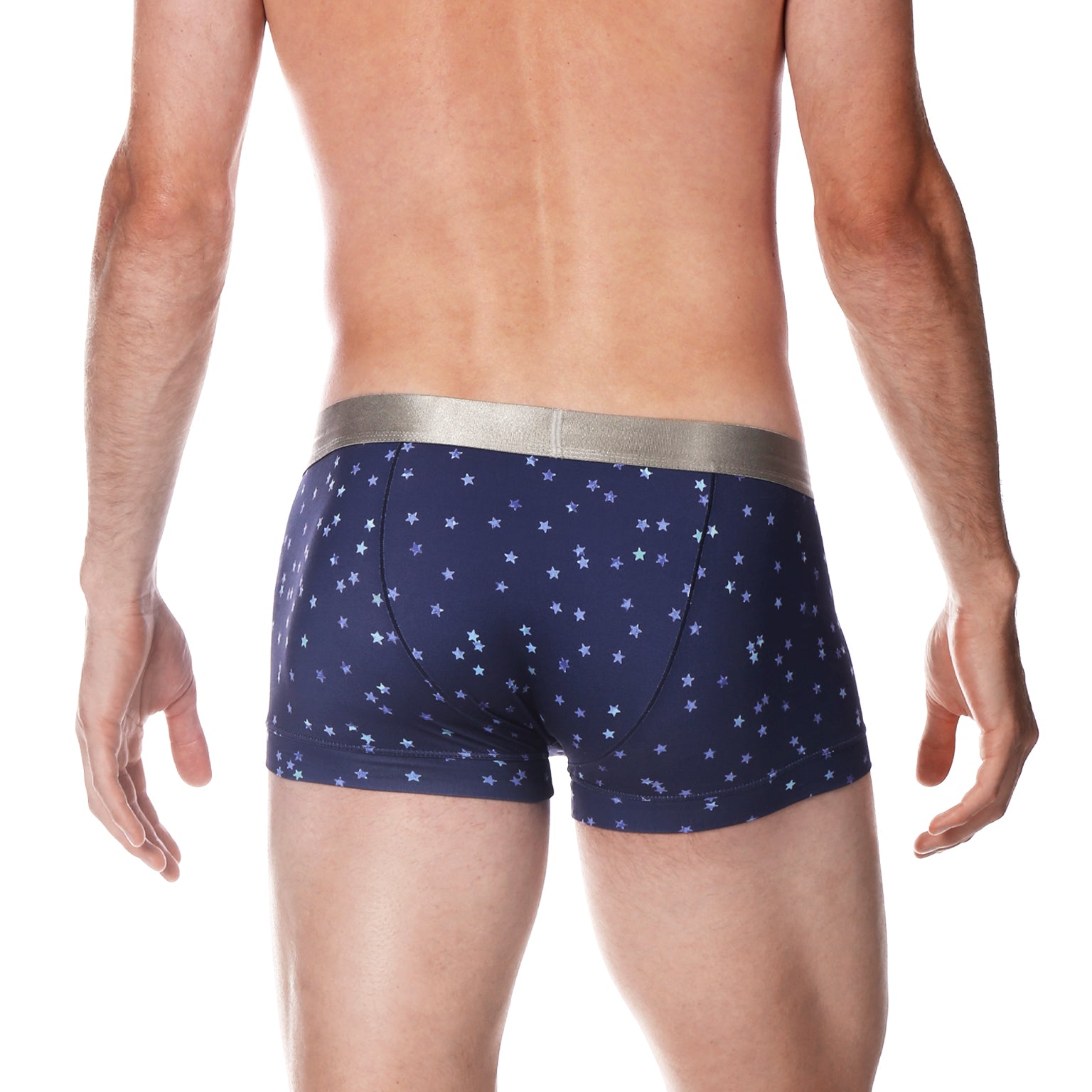 Navy Galileo Print Low Rise Trunk