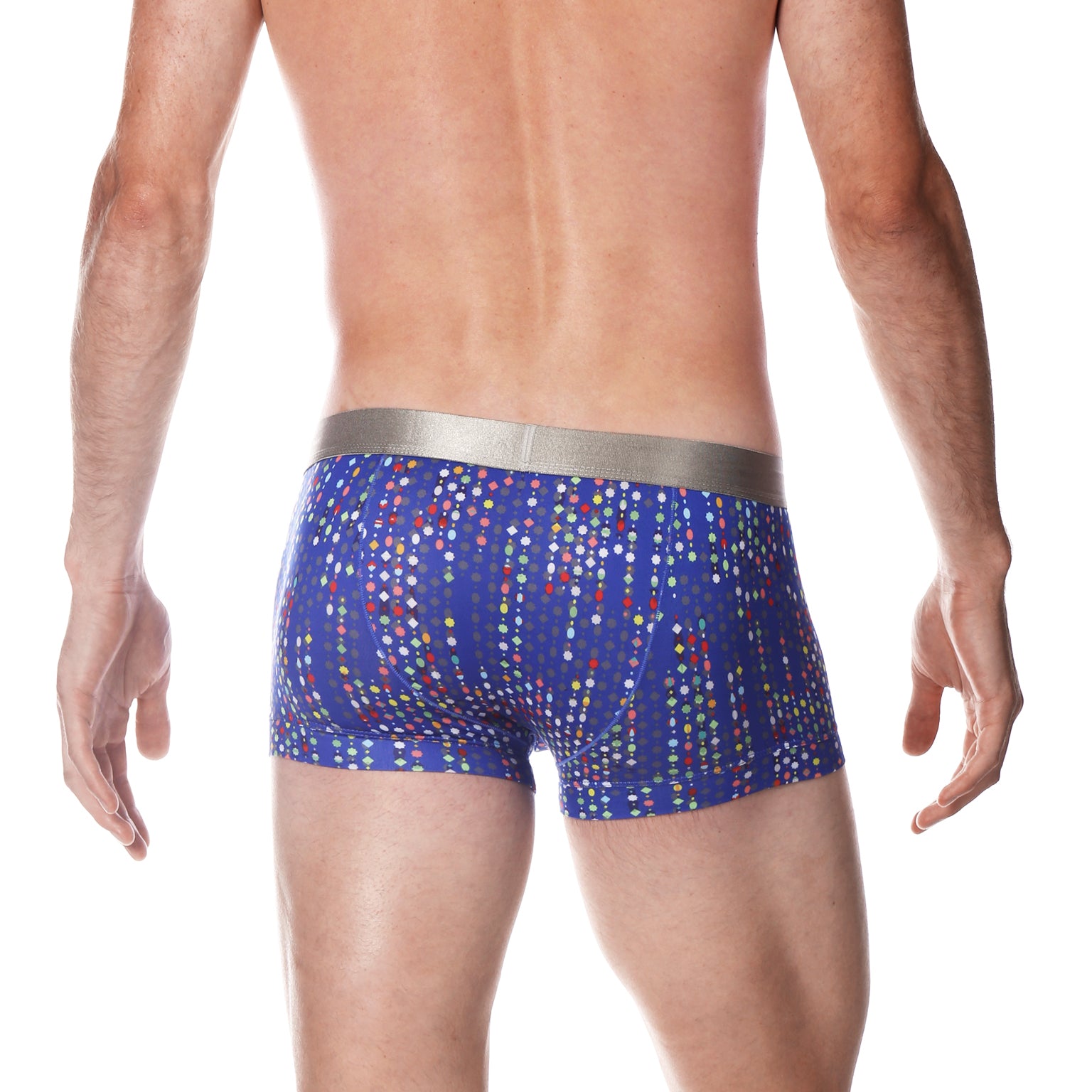 Royal Blue Gala Print Low Rise Trunk