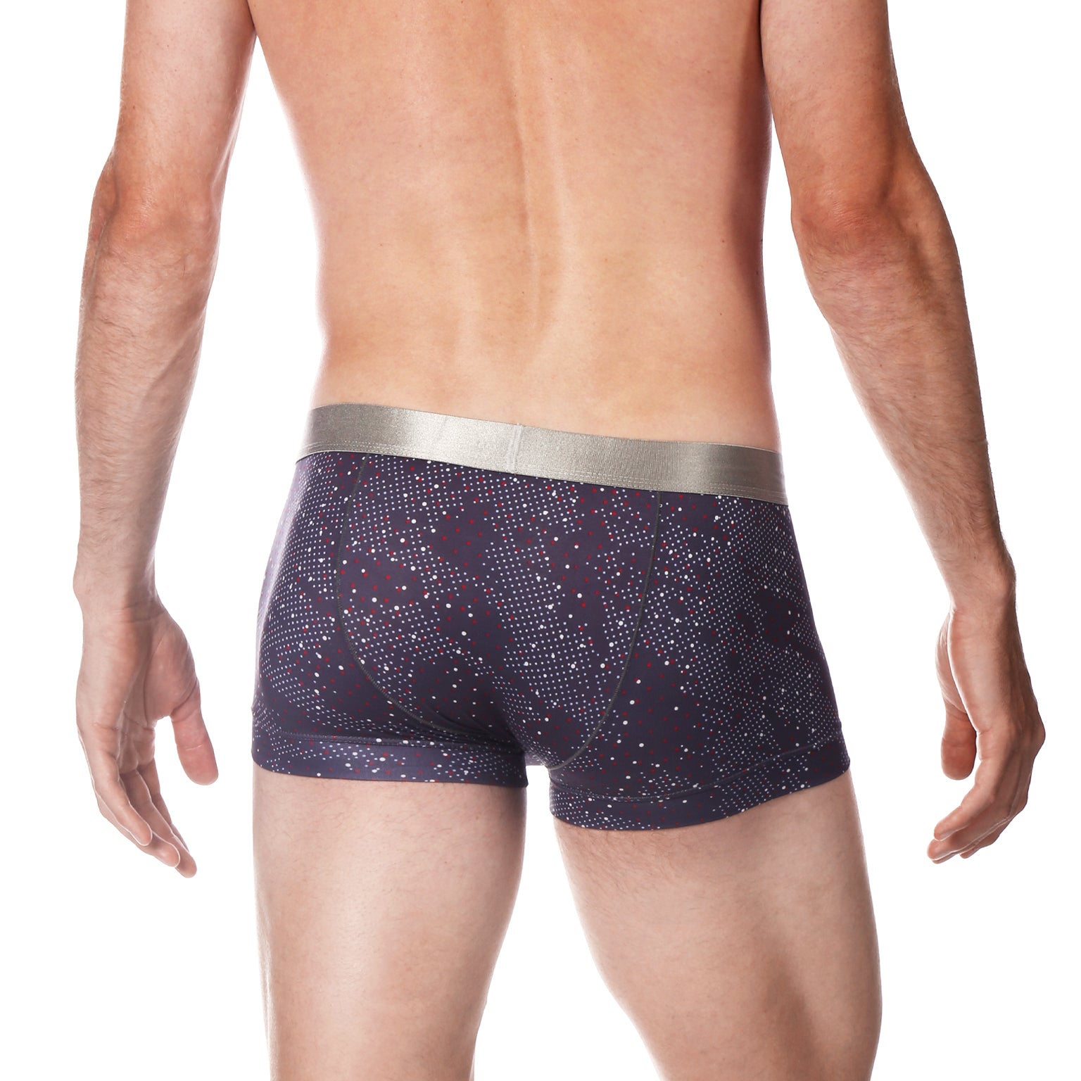 Steel Grey Andromeda Print Low Rise Trunk