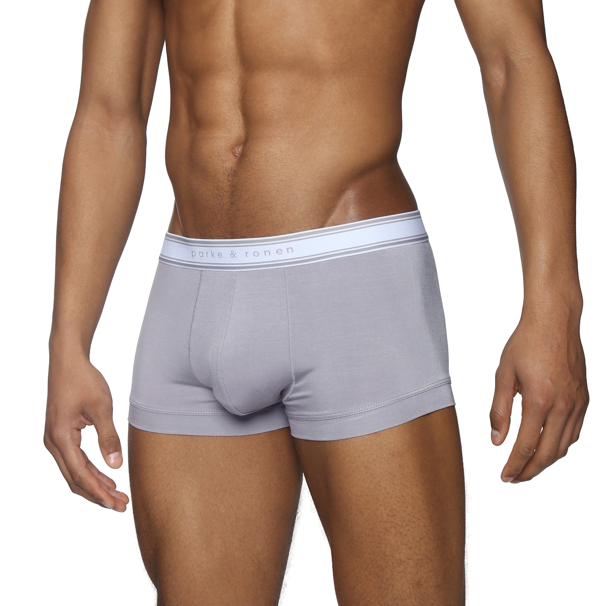 Mist Grey Retro Low Rise Trunk - Parke & Ronen