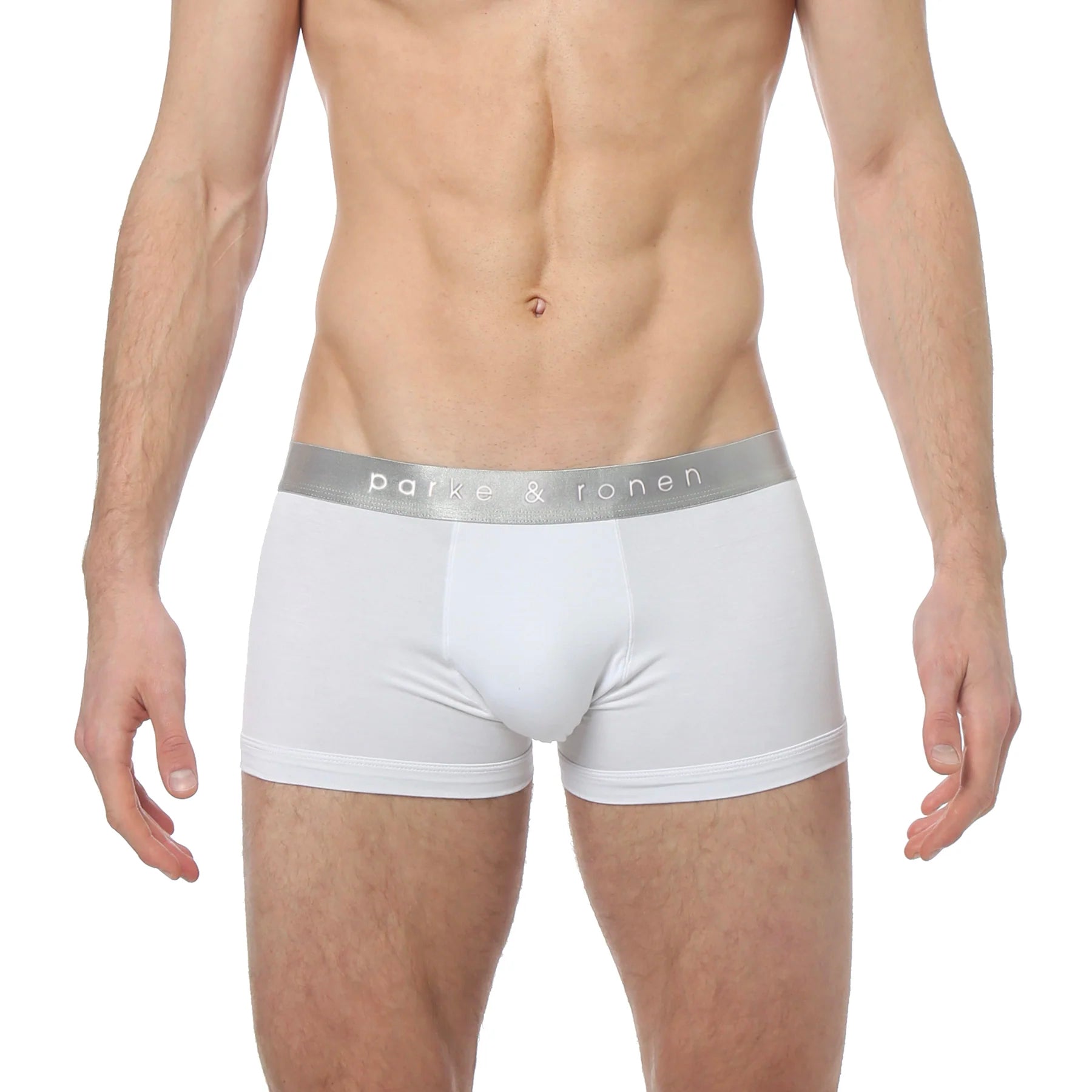 White Solid Low Rise Trunk