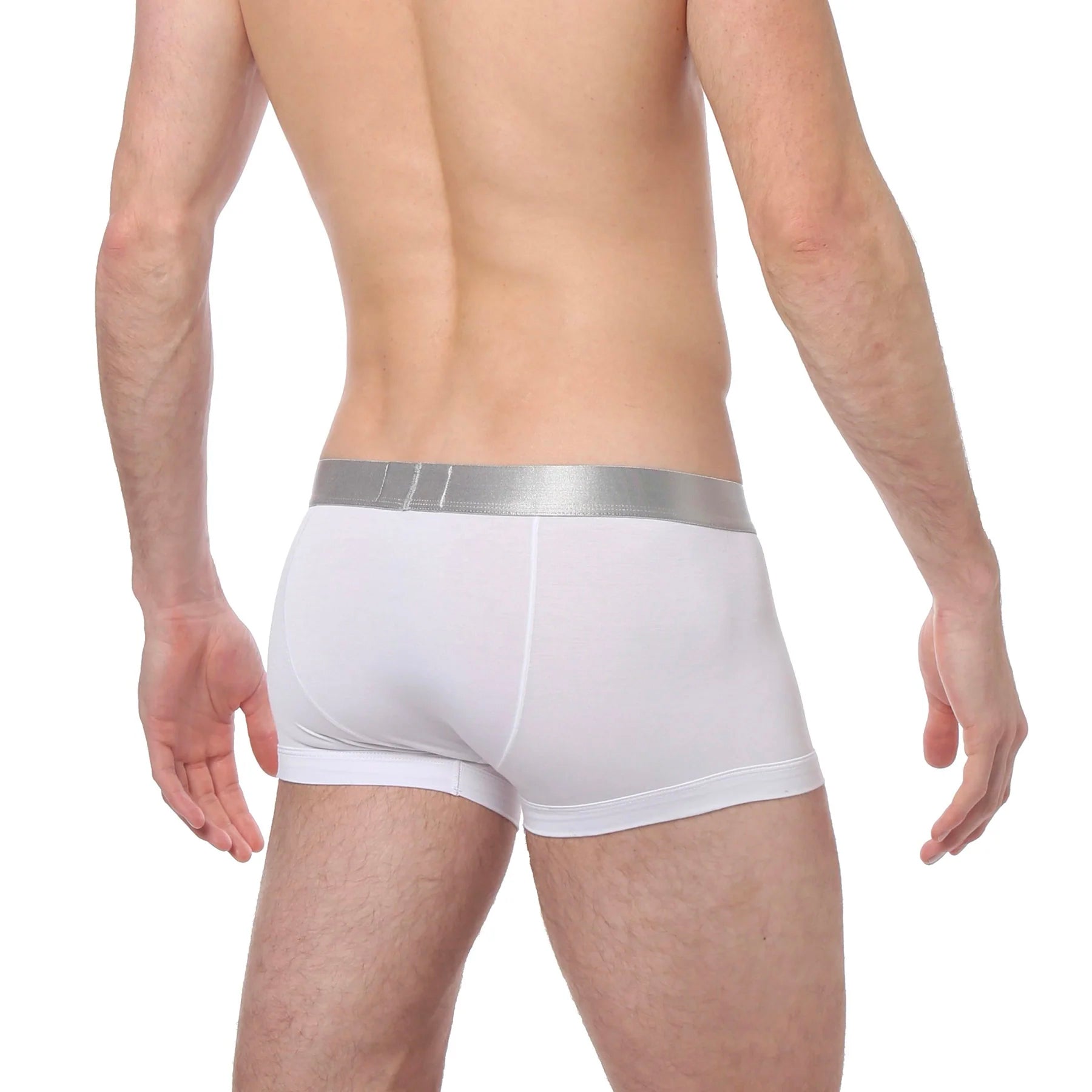 White Solid Low Rise Trunk