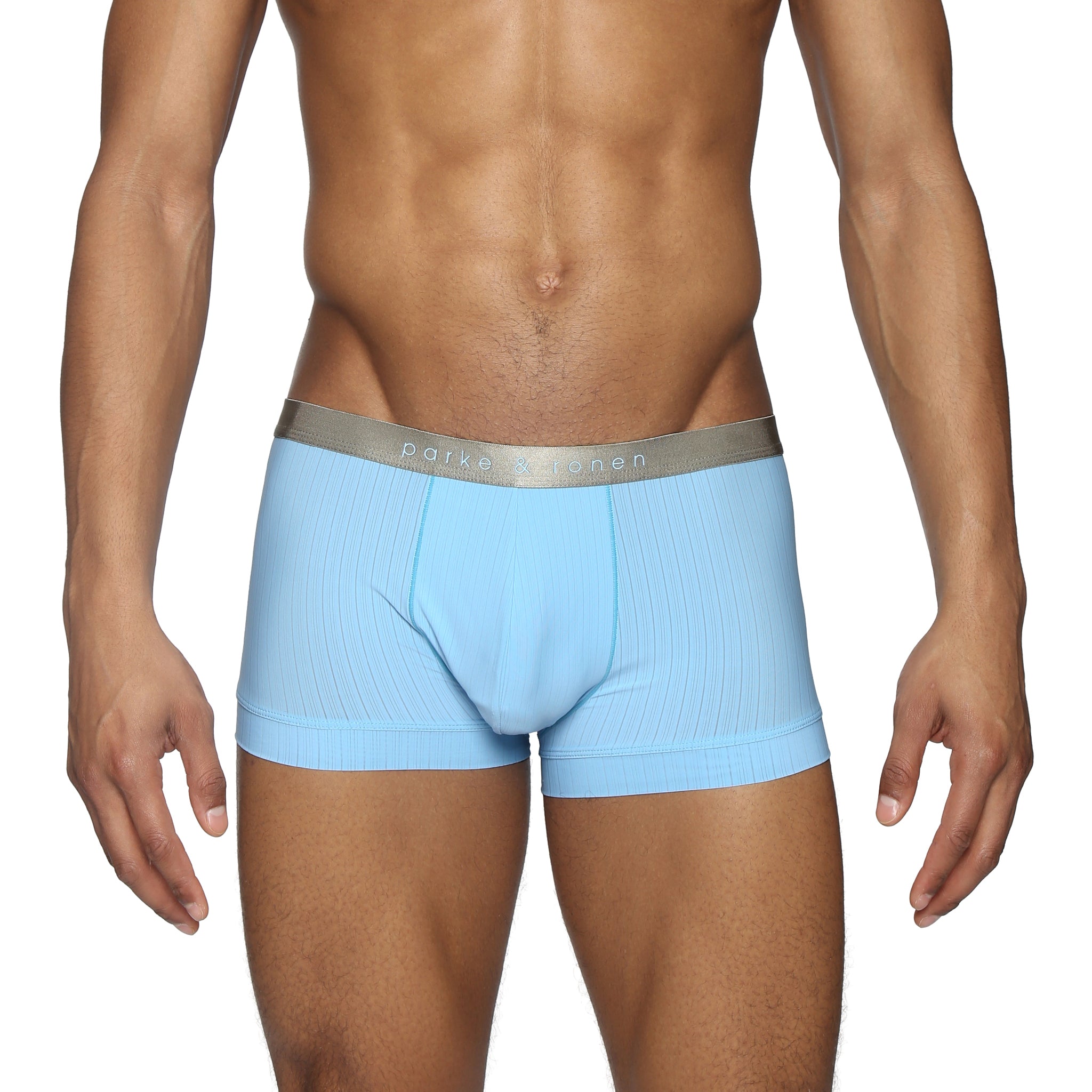 Sky Blue Coastal Nylon Low Rise Trunk - Parke & Ronen