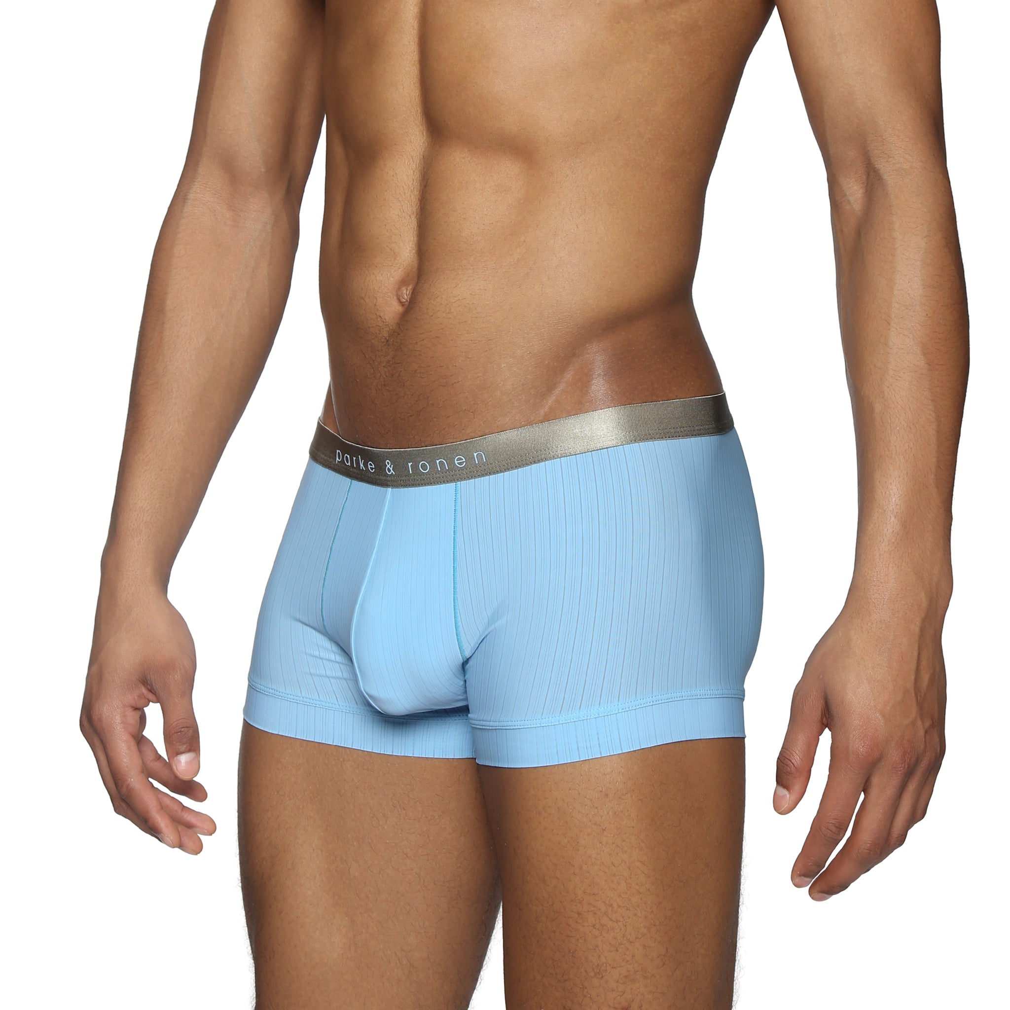 Sky Blue Coastal Nylon Low Rise Trunk - Parke & Ronen