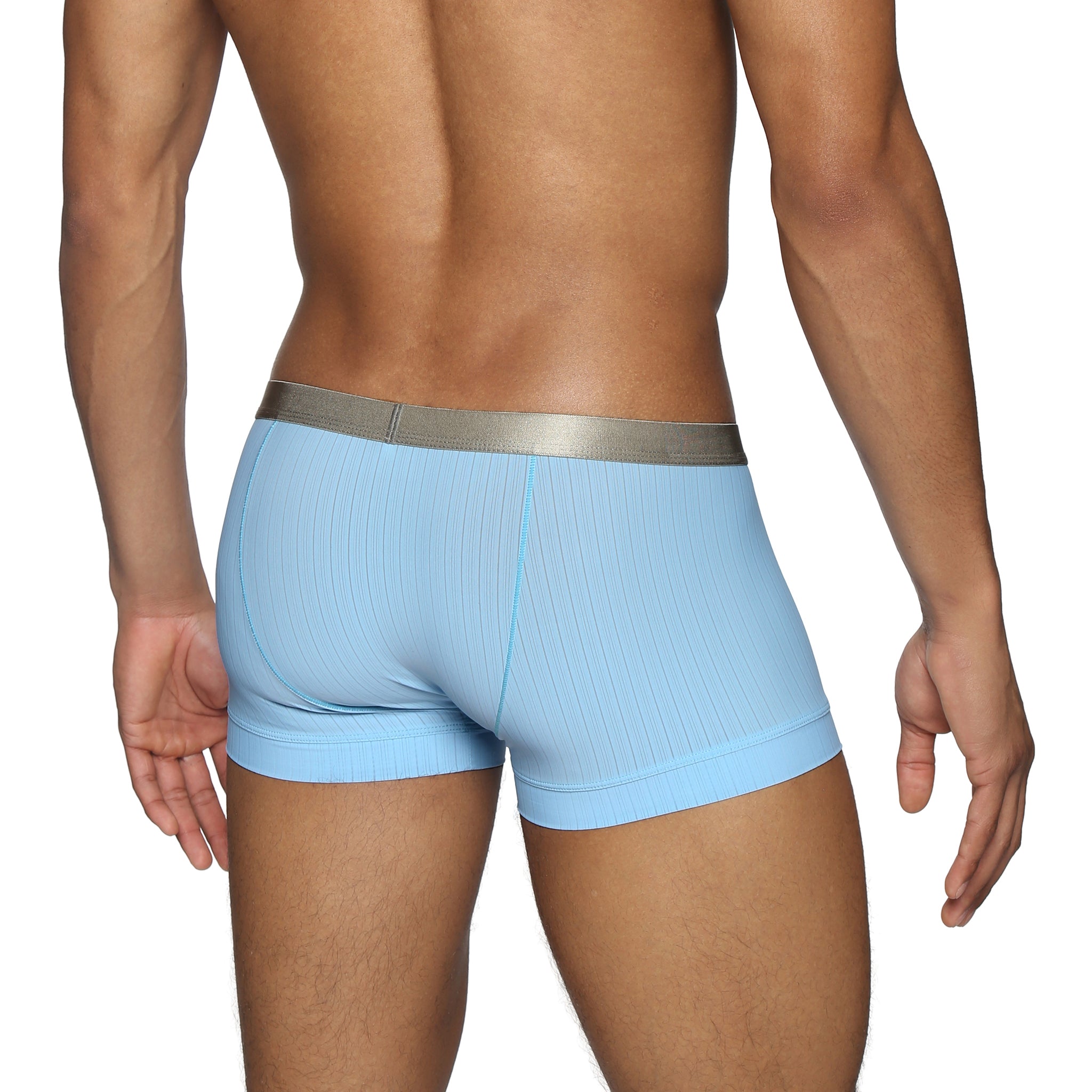 Sky Blue Coastal Nylon Low Rise Trunk - Parke & Ronen