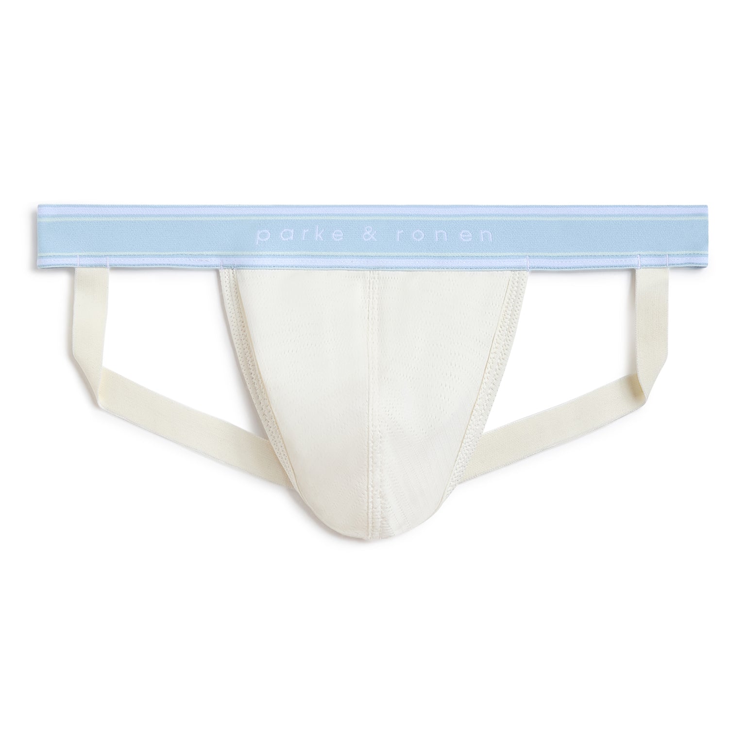 NEW SPRING '25- White Seduction Mesh Jock Strap - Parke & Ronen