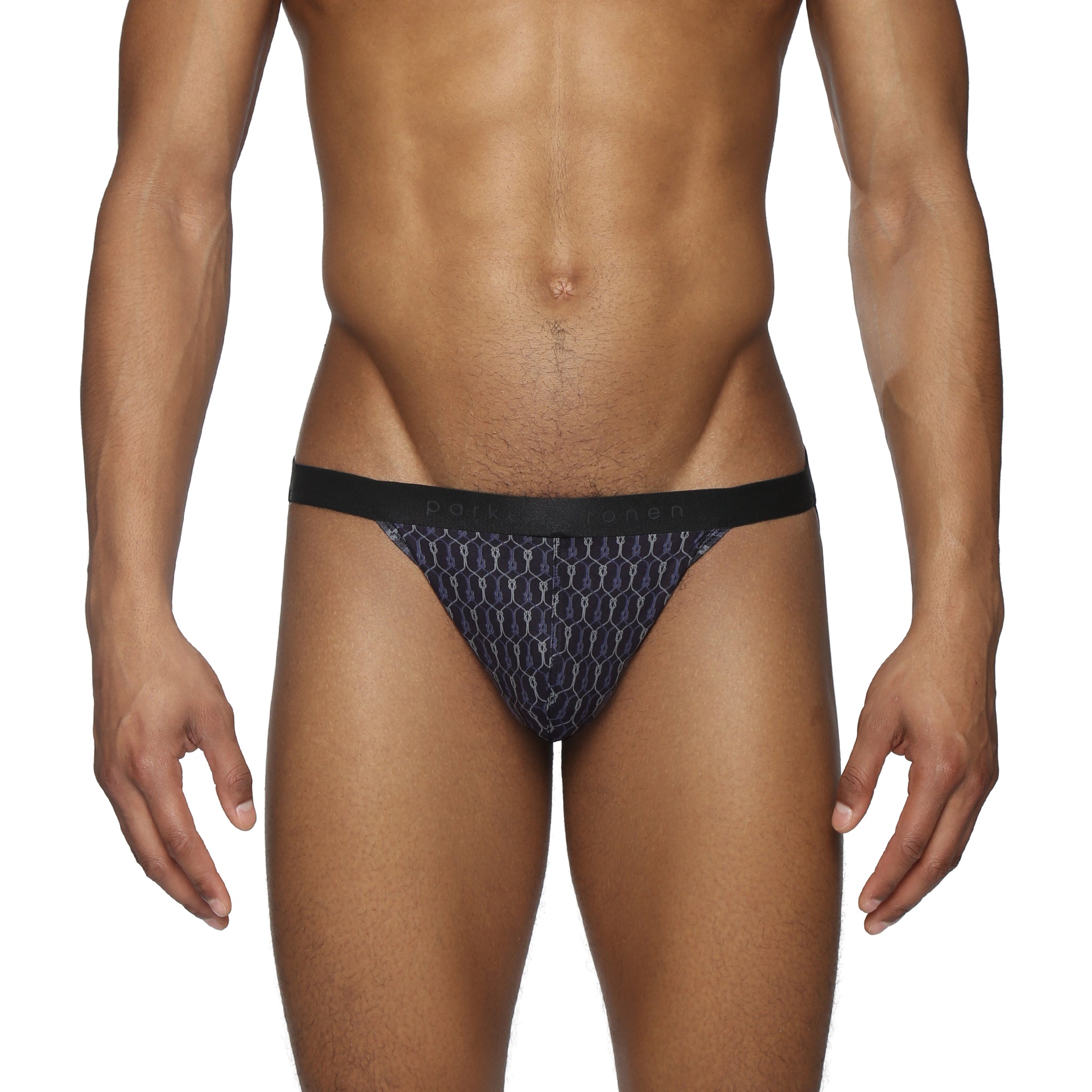 Black Sailor's Knot Printed Jock Strap - Parke & Ronen