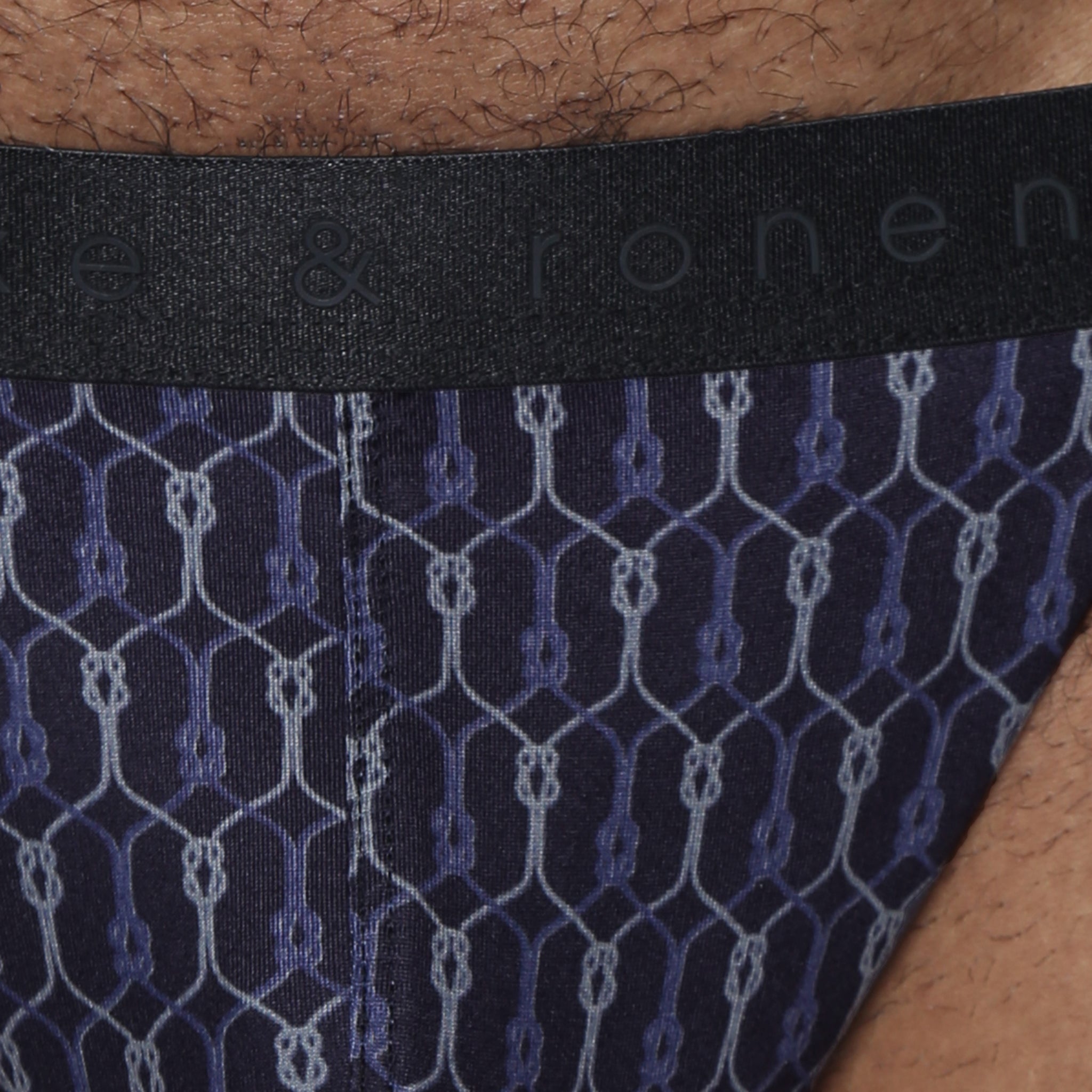 Black Sailor's Knot Printed Thong - Parke & Ronen