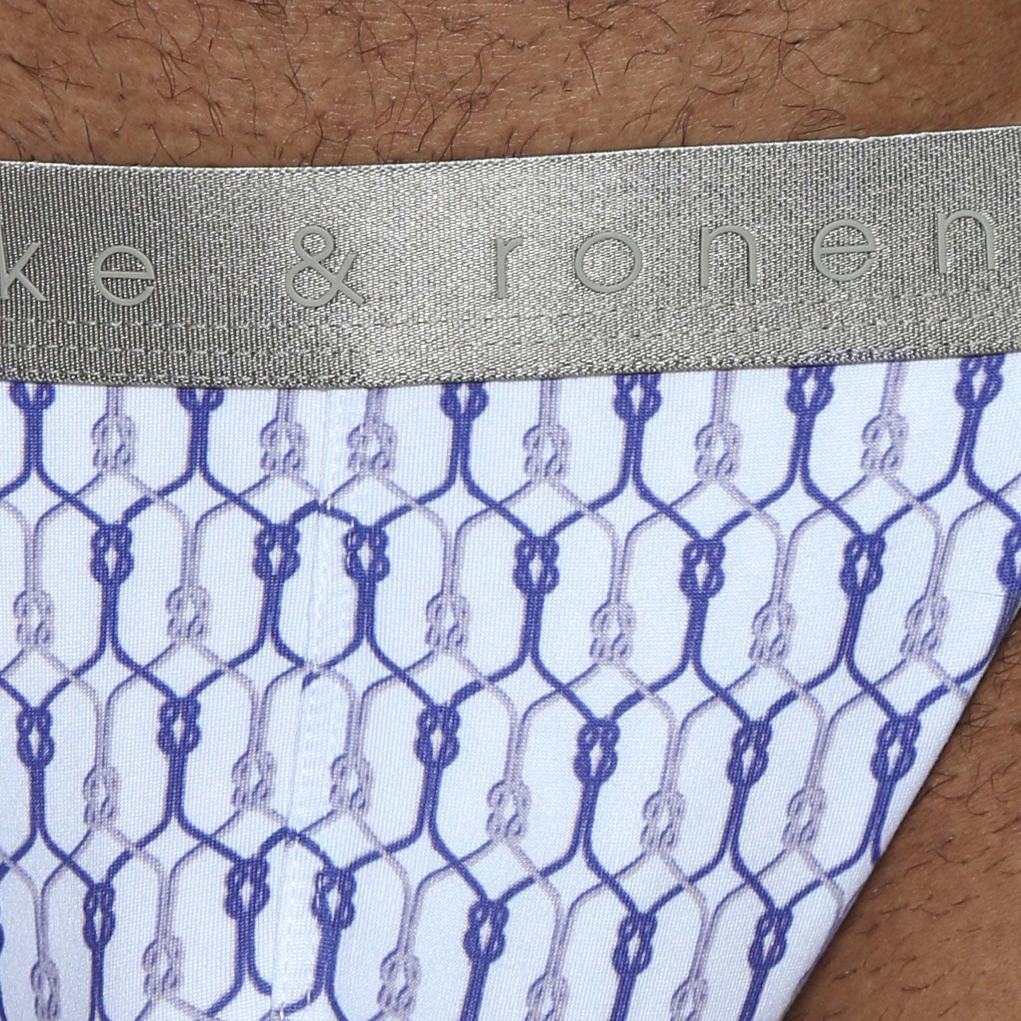 Blue Sailor's Knot Printed Jock Strap - Parke & Ronen