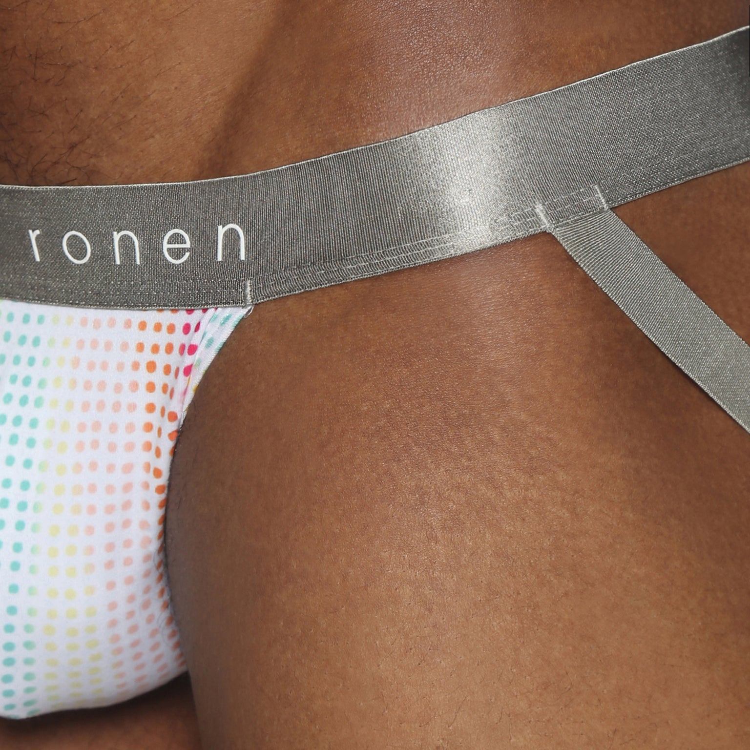 PRIDE EDITION- Funfetti White Printed Jock Strap