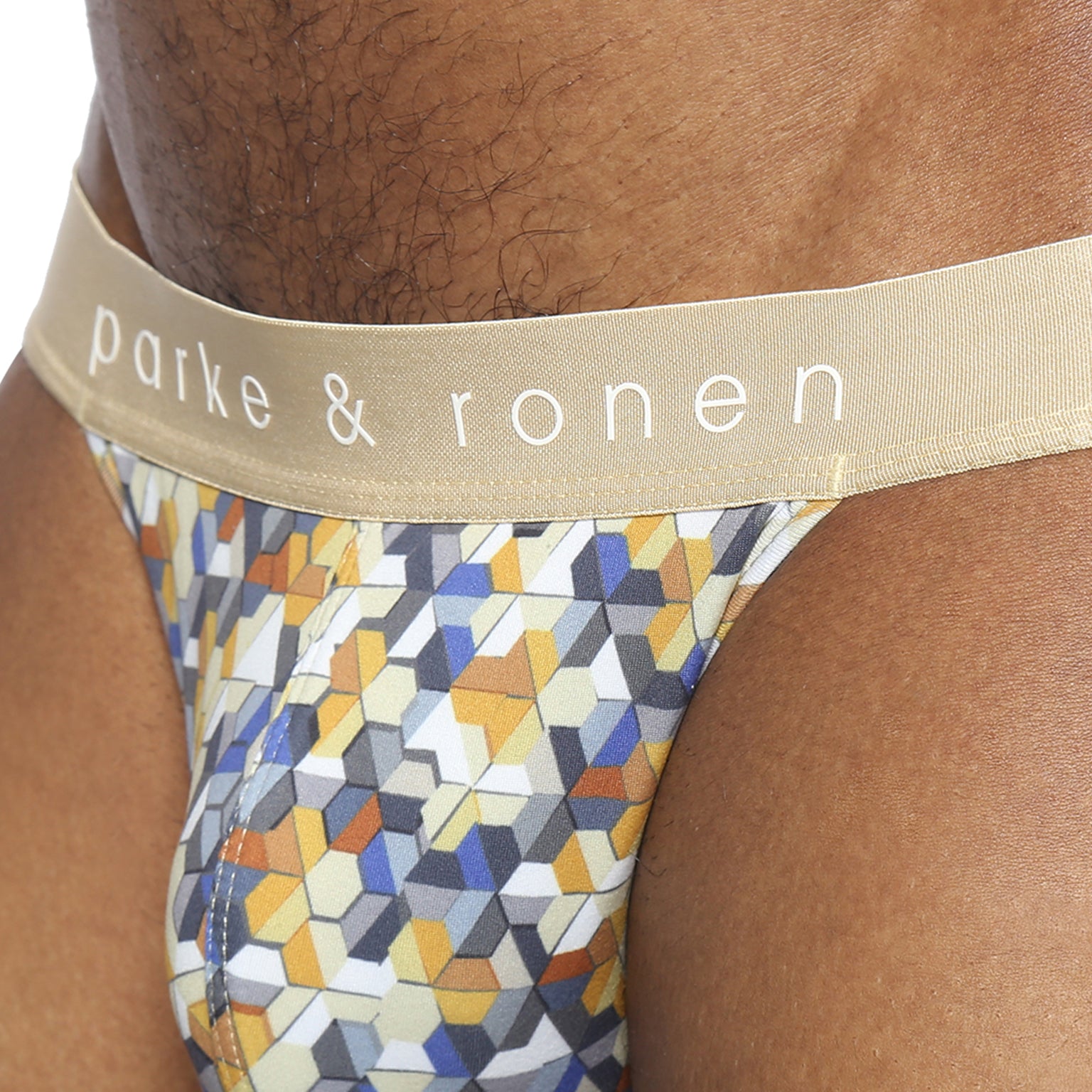 NEW- Gold Honey Comb Printed Jock Strap