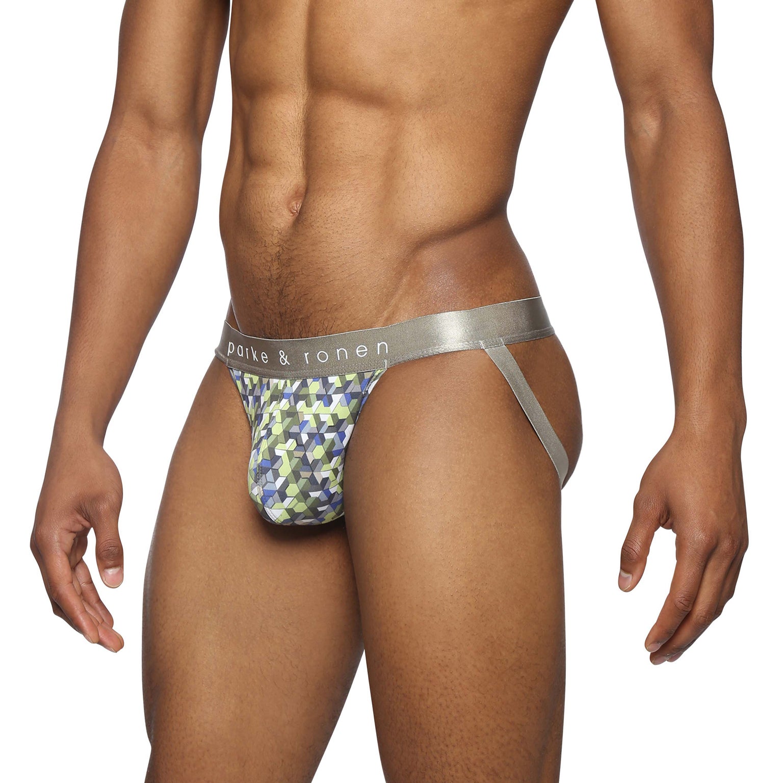 NEW- Lime Honey Comb Printed Jock Strap