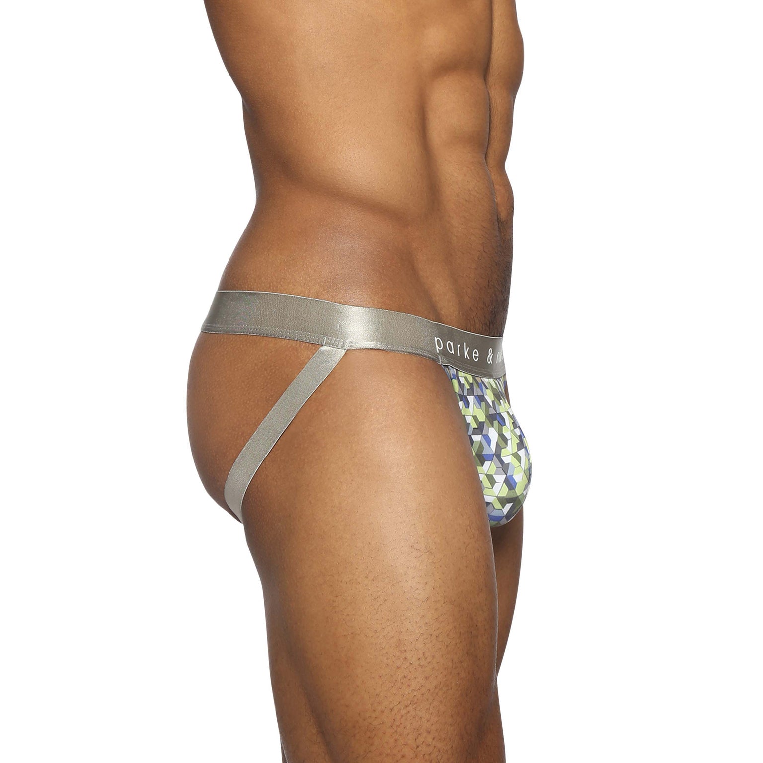 NEW- Lime Honey Comb Printed Jock Strap