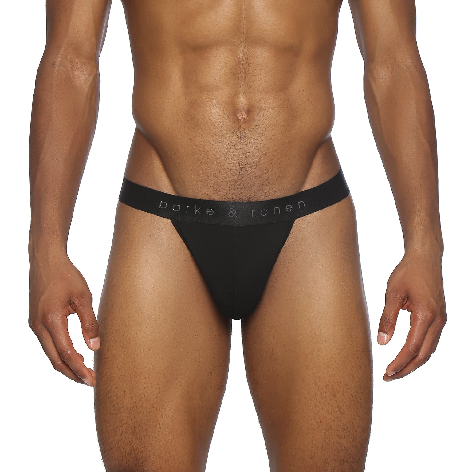 Black Solid Modal Thong