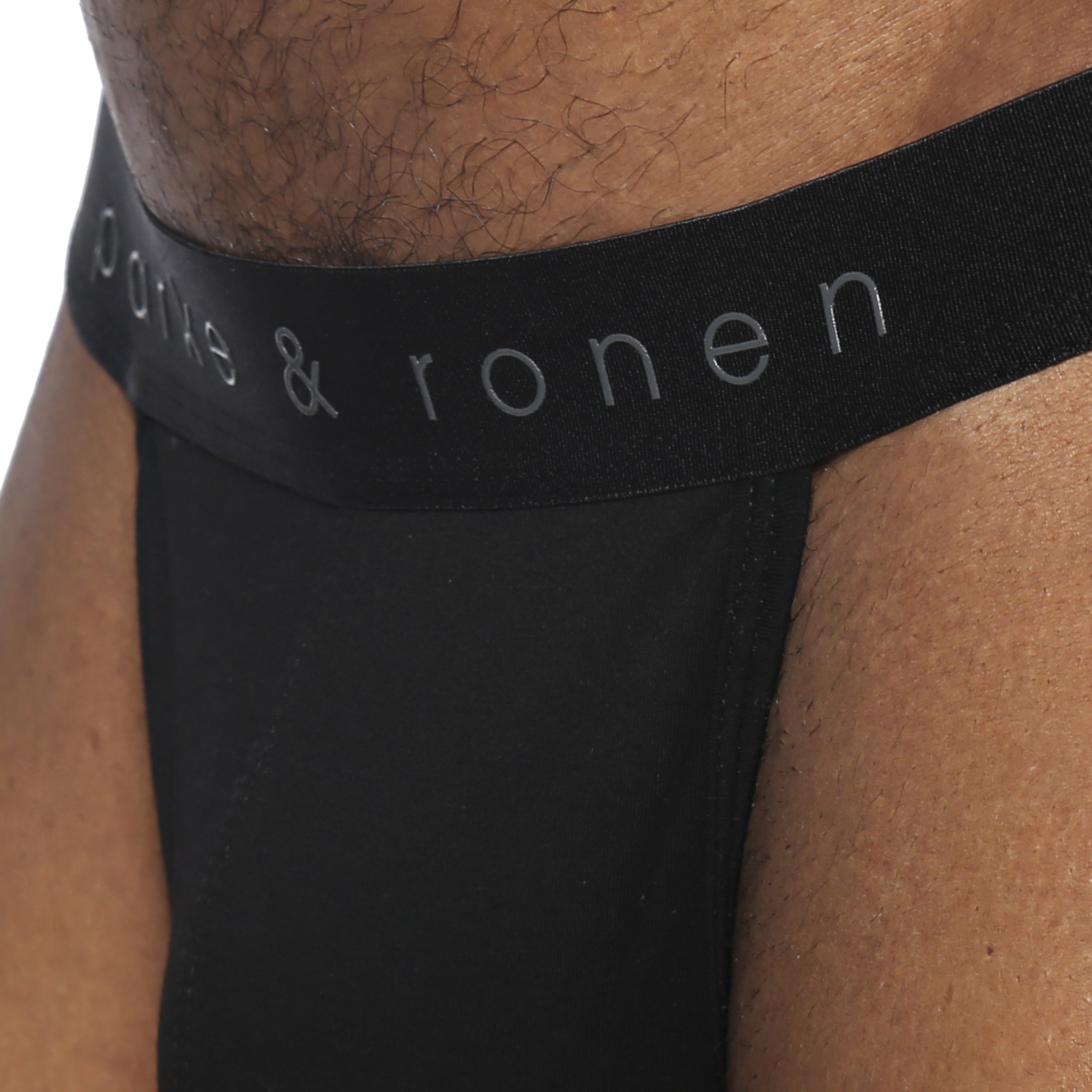 Black Solid Modal Thong